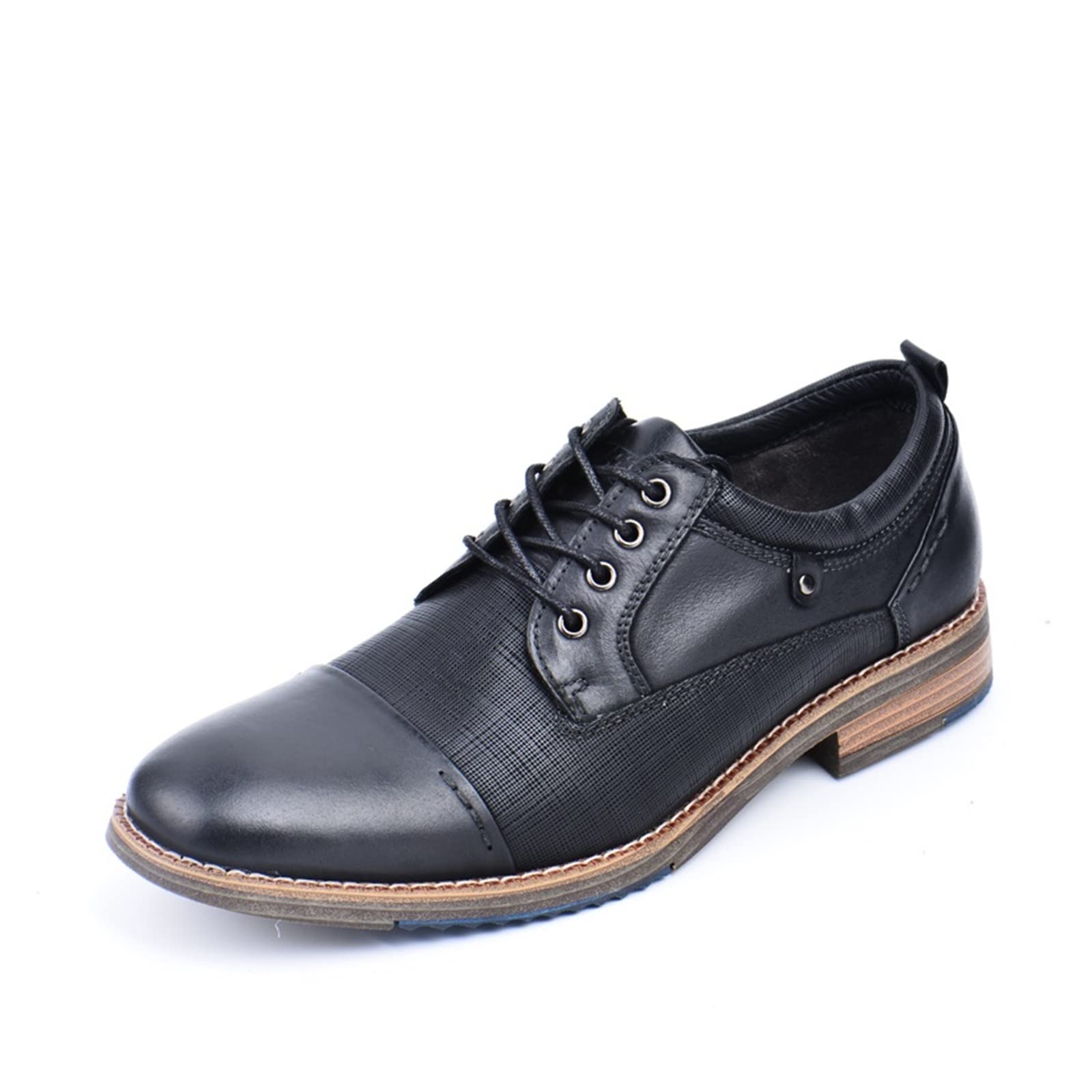 Premium Genuine PU Men's Oxford Dress Shoes - Big Size Formal Business & Casual Shoes for Men (Size 48) - Perfect for Weddings, Office & Special Occasions