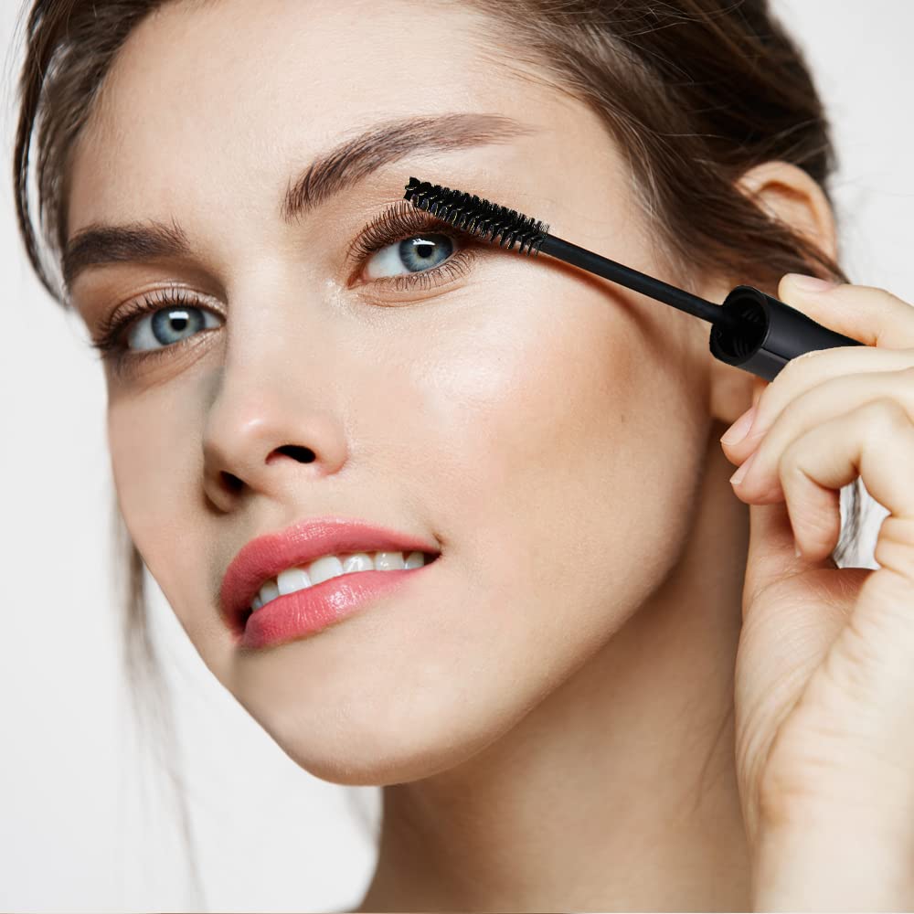 4 Pack 10ml Refillable Empty Mascara Tubes with Brush Wands - DIY Eyelash Serum Containers for Castor Oil, Eyebrow Growth Serum & Coconut Oil - Includes 4 Rubber Inserts & 1 Funnel - Travel Size Beauty Essentials for Home, Salon & On-the-Go - Perfect for Lash Extensions, Eyebrow Care, Natural Oil Storage & Makeup Touch Ups - Great for DIY Beauty Projects, Professional Makeup Artists & Travel-Friendly Skincare