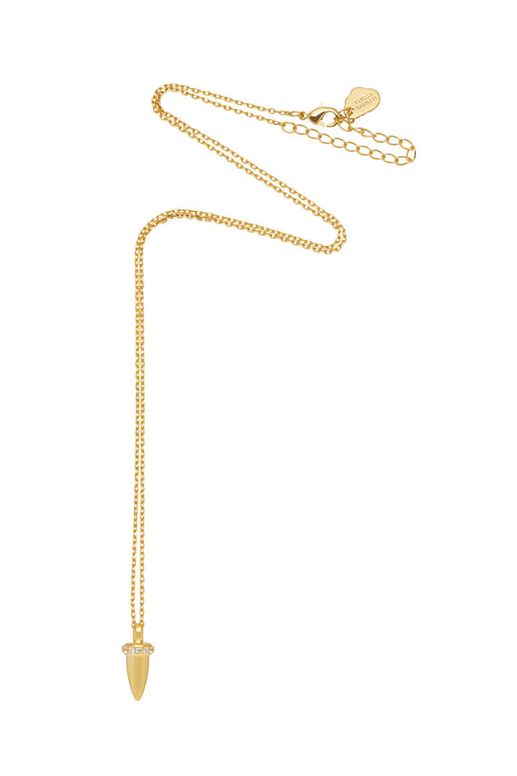 Pave Set Cubic Zirconia Horn Pendant Necklace - Elegant Statement Jewelry for Women, Perfect for Parties, Weddings & Everyday Wear