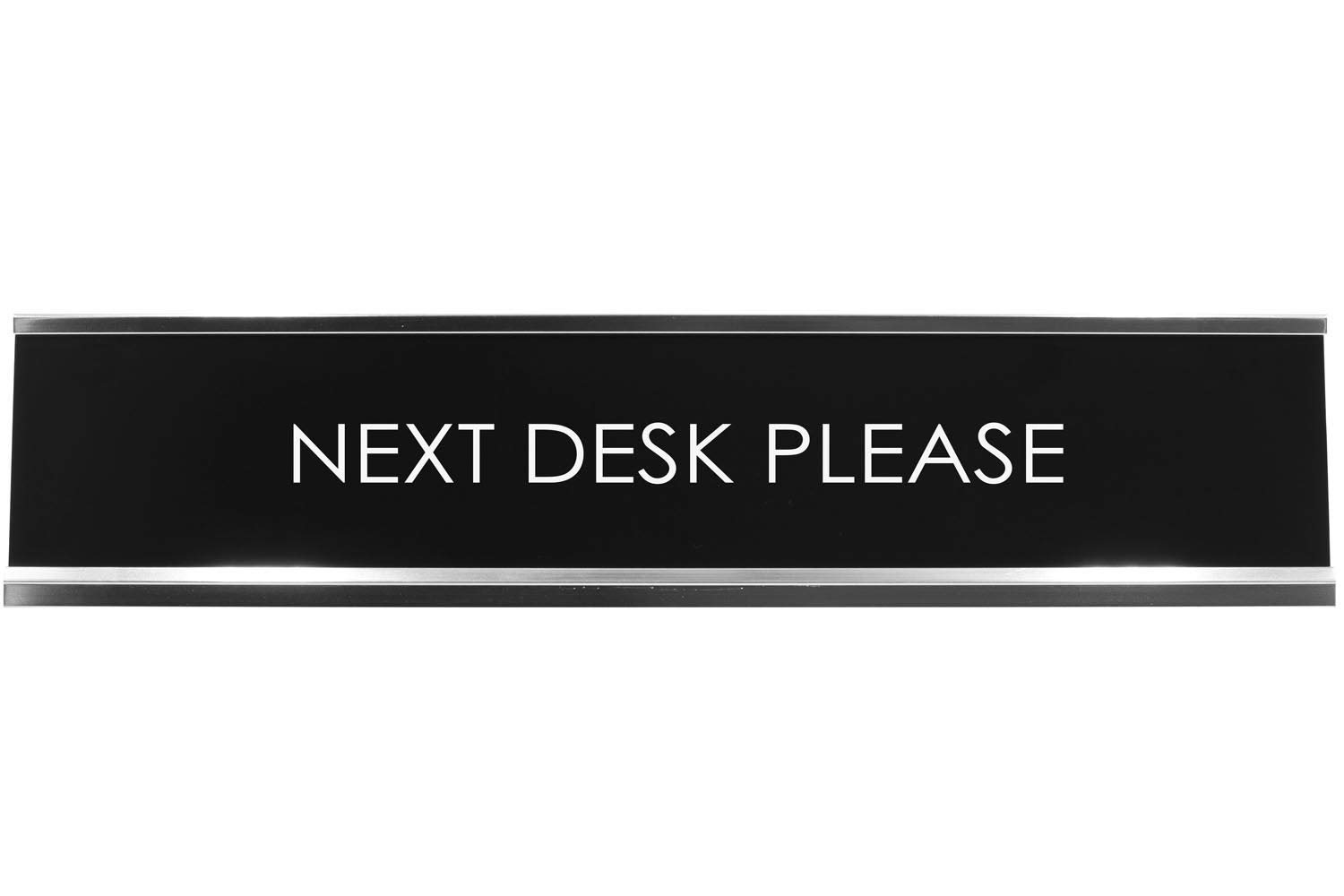 ByLITA Next Desk Please Novelty Office Sign - Funny Desk Decor for Coworkers, Reception & Workspace - Perfect for Office Pranks & Gifts
