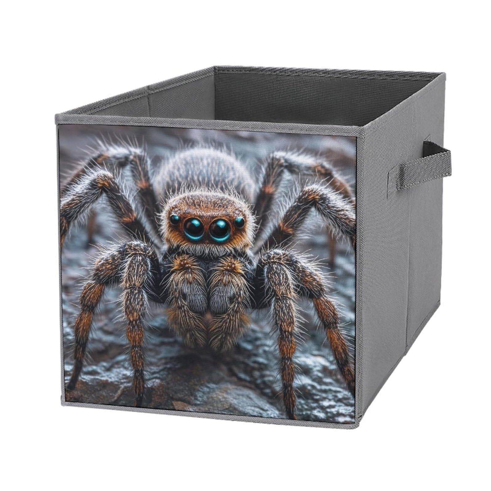 Spider Print Storage Box - Portable Organizer for Toys, Office Supplies & Home Decor | Perfect for Kids' Rooms, Workspaces & Closet Organization