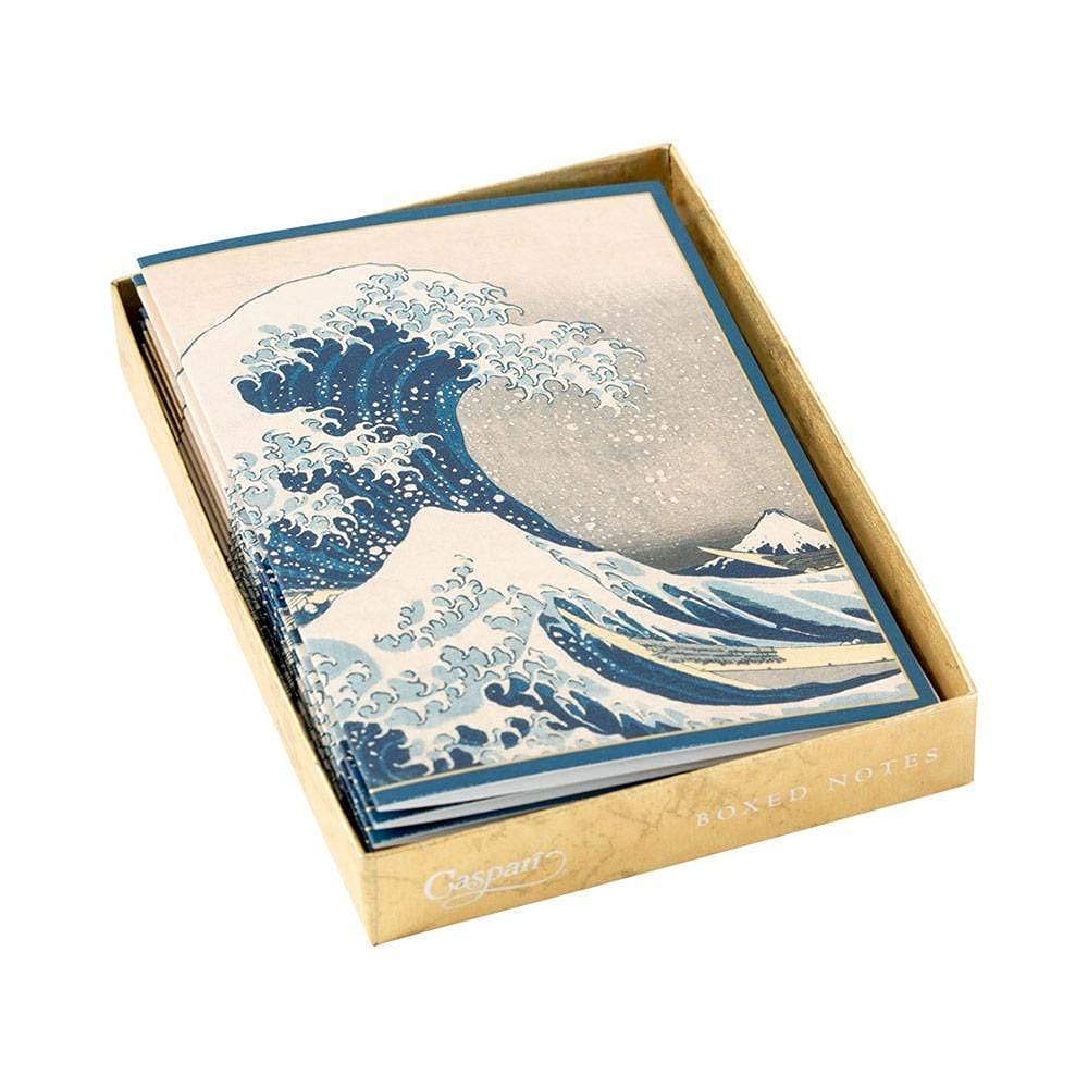 Caspari The Great Wave Blank Note Cards Set - 32 Premium Greeting Cards & Envelopes - Perfect for Birthday, Thank You, Wedding & Holiday Greetings