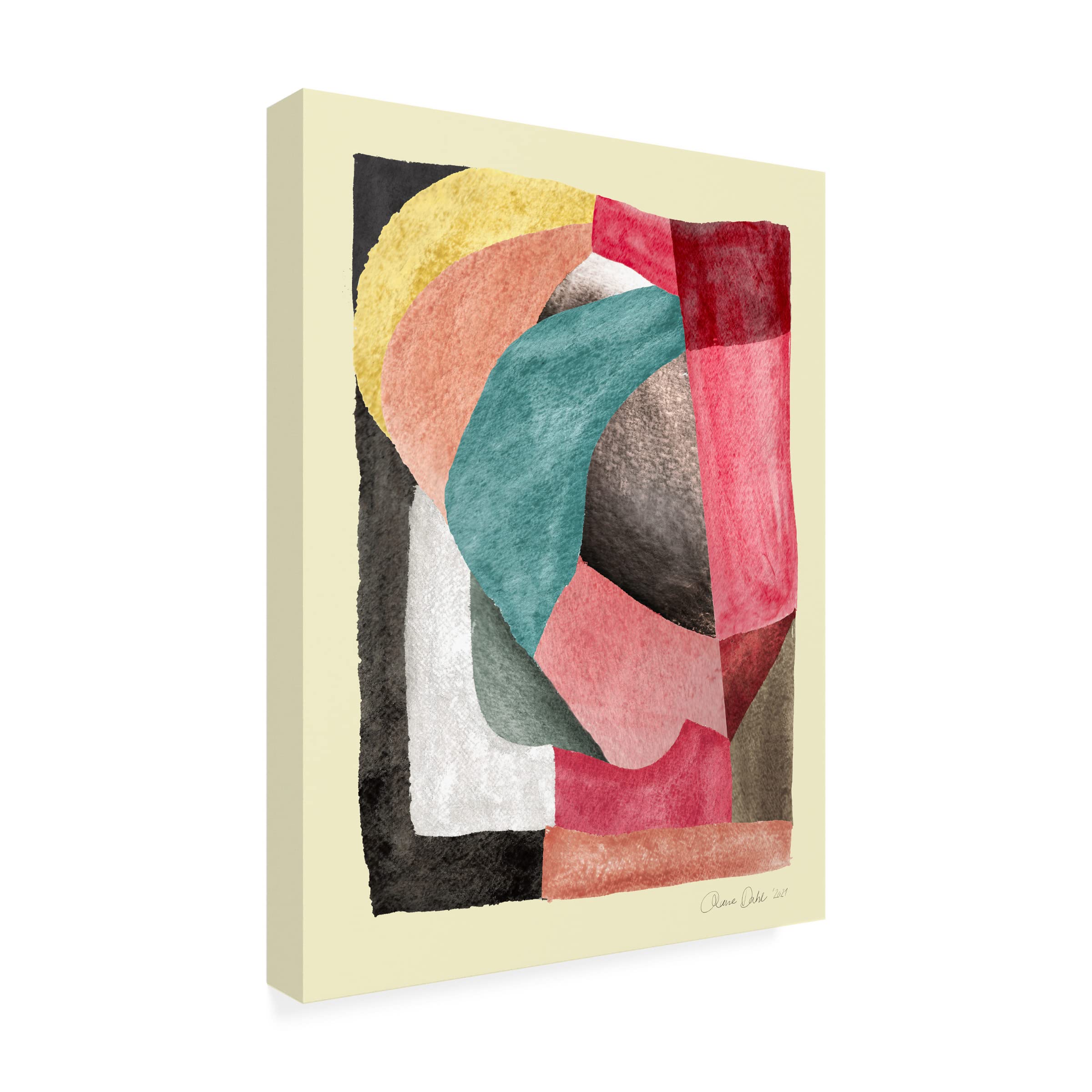 Trademark Fine Art 'Compose' Abstract Canvas Wall Art by Design Fabrikken - Modern Home Decor for Living Room, Bedroom & Office