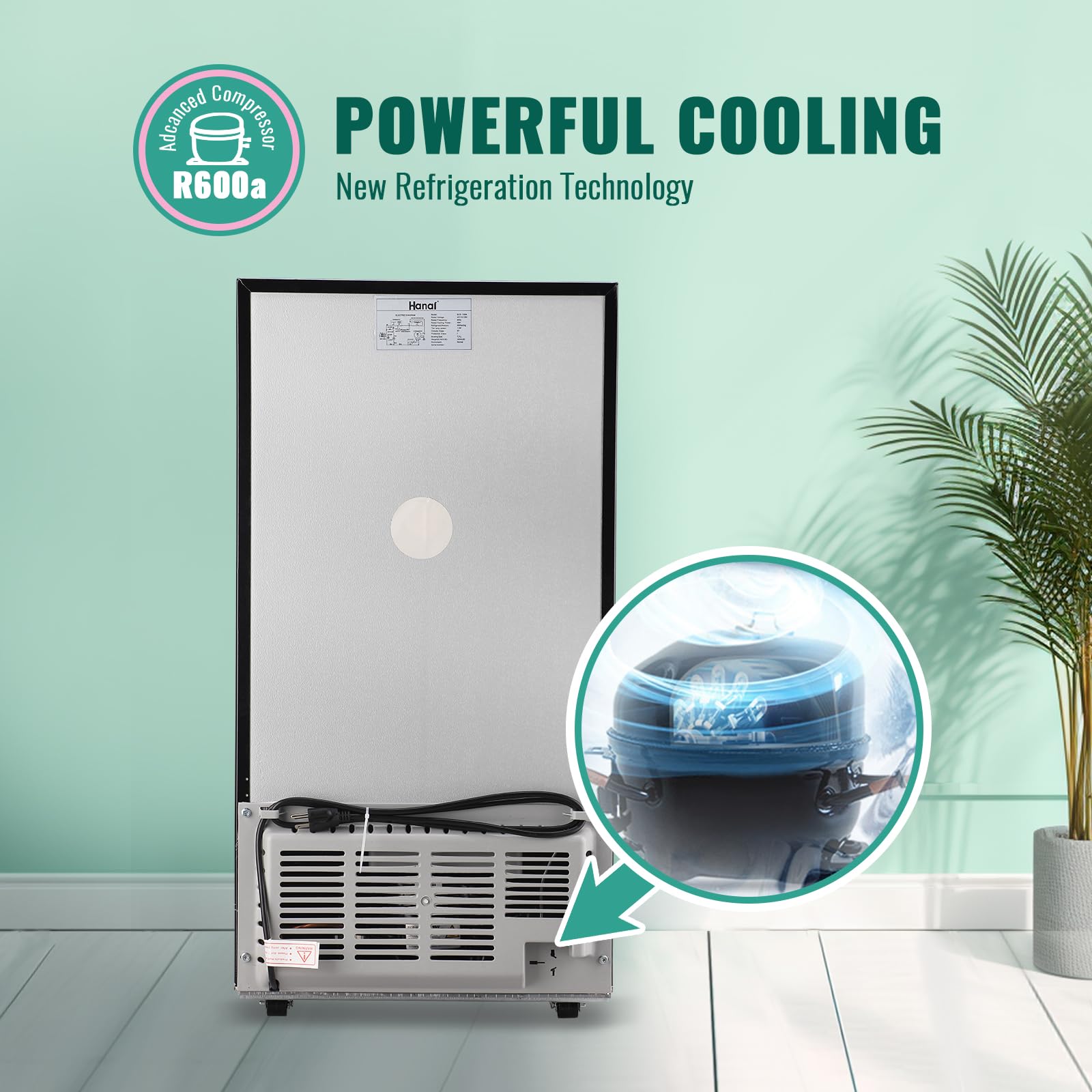 WANAI 3.2 Cu.Ft Compact Single Door Refrigerator with Freezer - 5 Adjustable Temperature Settings, LED Lighting & Removable Shelves - Perfect for Bedroom, Dorm, Office, Apartment (Silver) - Ideal for Small Spaces, Snack Storage & Beverage Cooling