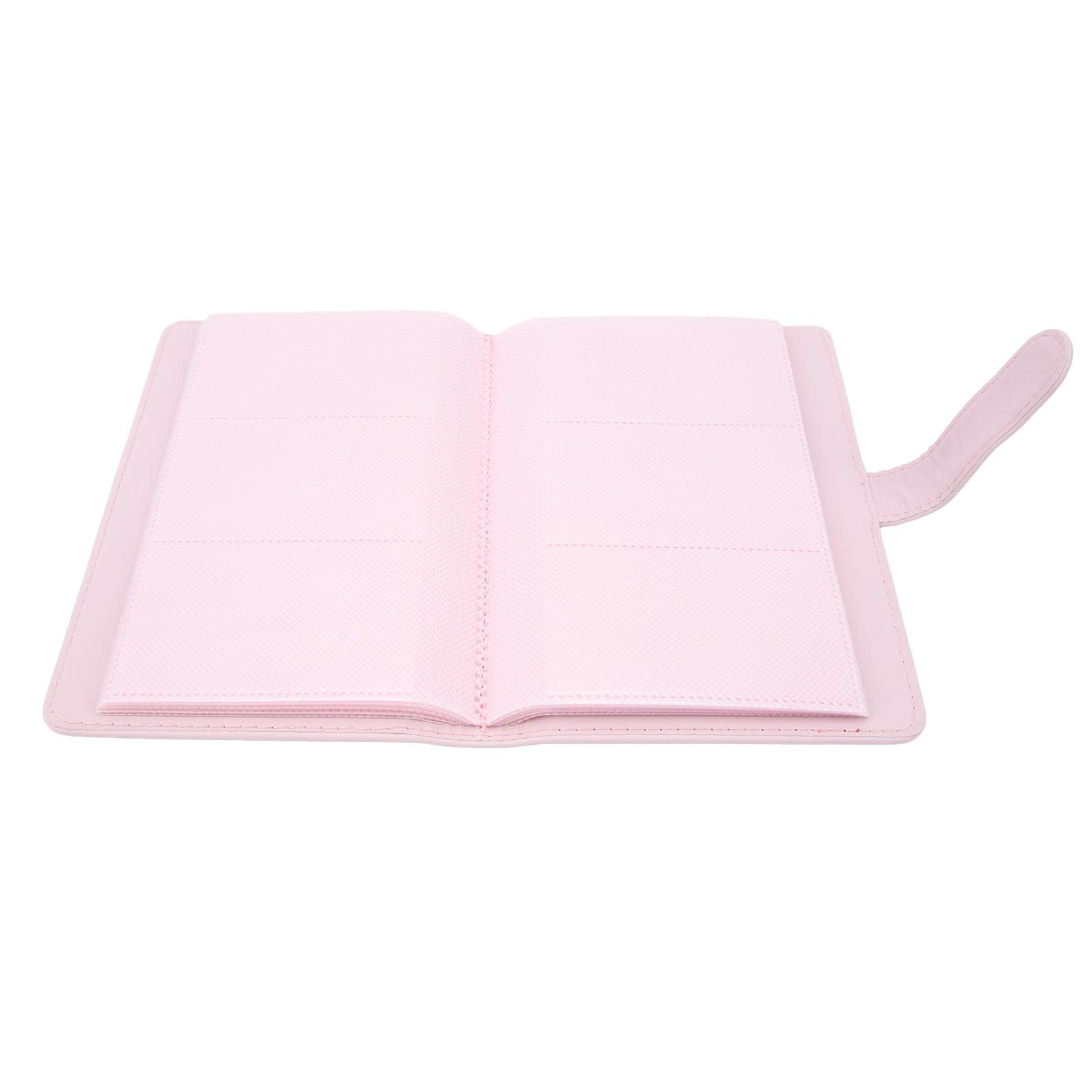 108-Pocket Mini Photo Album - 3 Inch PU Leather Business Card Holder, Fashionable & Multi-Purpose for Photos, Cards, Collectibles (Pink) - Perfect for Scrapbooking, Gift Giving & Organization
