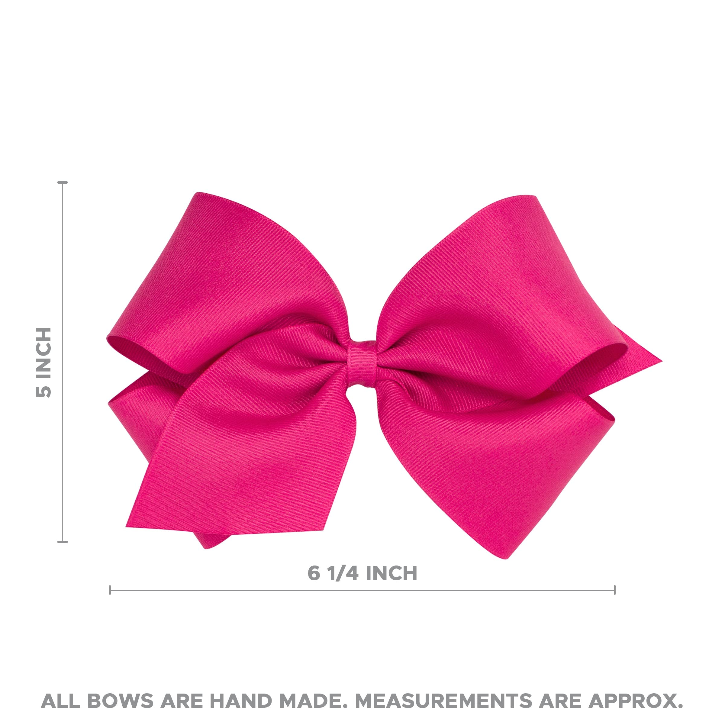 Wee Ones Girls' Classic Grosgrain Headbands with Bows - 4 Pack (White, Light Pink, Pearl, Shocking Pink) - Medium Size Hair Accessories for School, Parties & Everyday Wear