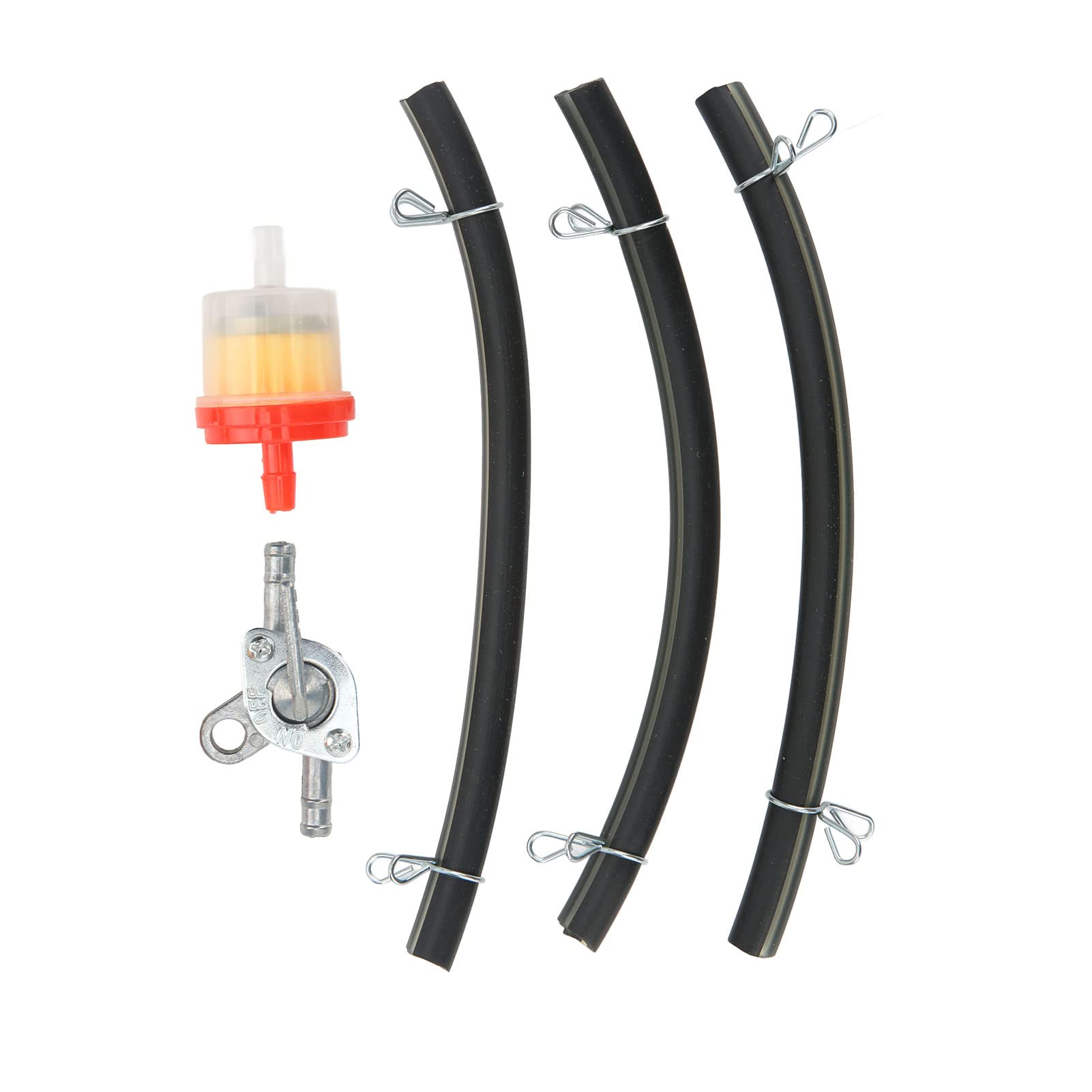Inline Fuel Filter Hose Clips Kit - Motorcycle Fuel Line Replacement Parts for Suzuki, Yamaha, Honda - High Performance Fuel Filter Switch Kit for Motorbike Maintenance & Upgrades (Ideal for Off-Road, Racing & Custom Bike Builds)