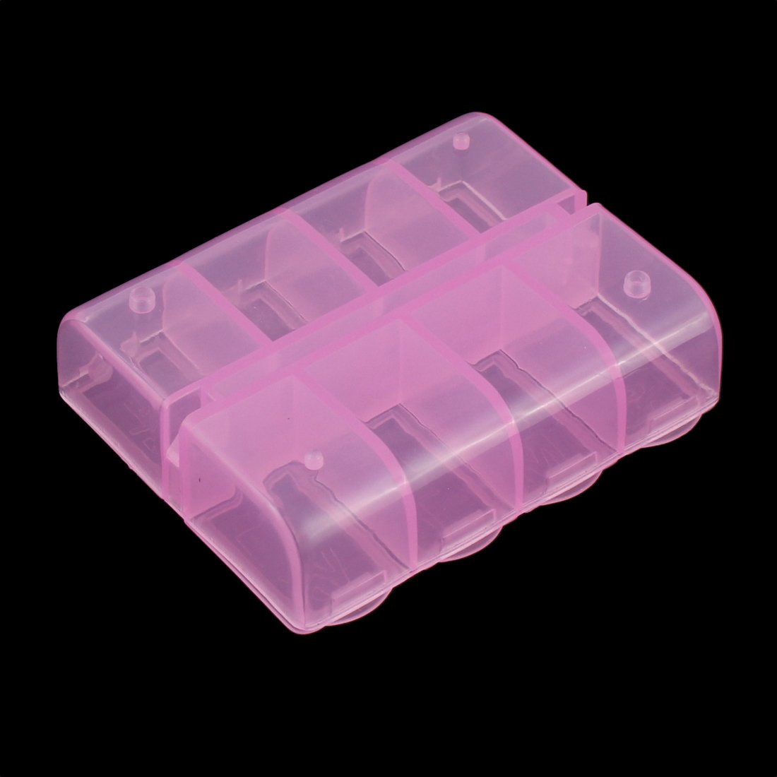 uxcell 8-Slot Pill Tablet Dispenser Organizer - Clear Pink Storage Case Box for Medicine, Vitamins & Daily Supplements | Perfect for Home, Travel & Office Use