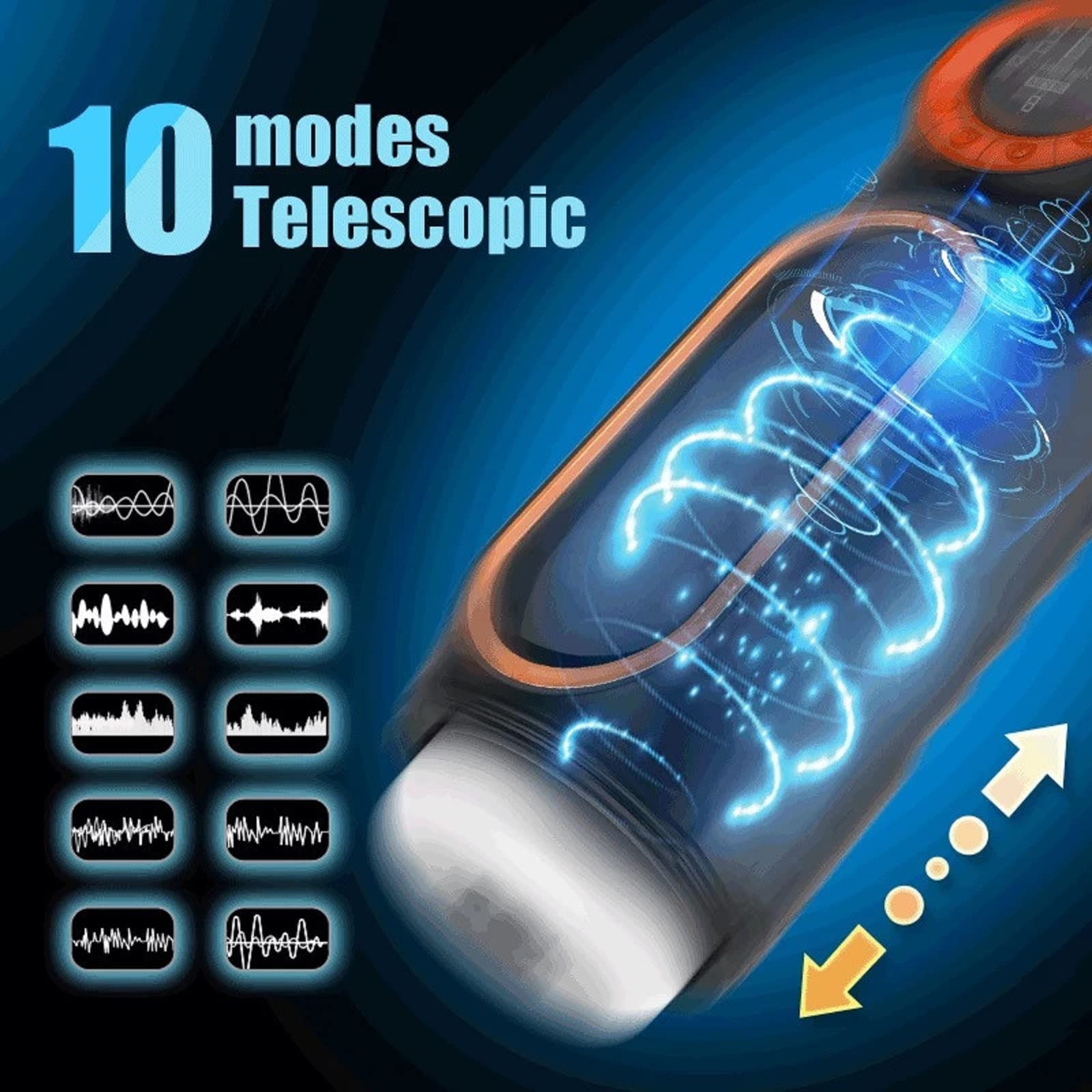 Electric Male Masturbator with 10 Vibration & Thrusting + 4 Suction Modes - Realistic 3D Vagina Design Automatic Stroker Sex Toy for Men | Perfect for Solo Play, Couples Fun & Discreet Pleasure