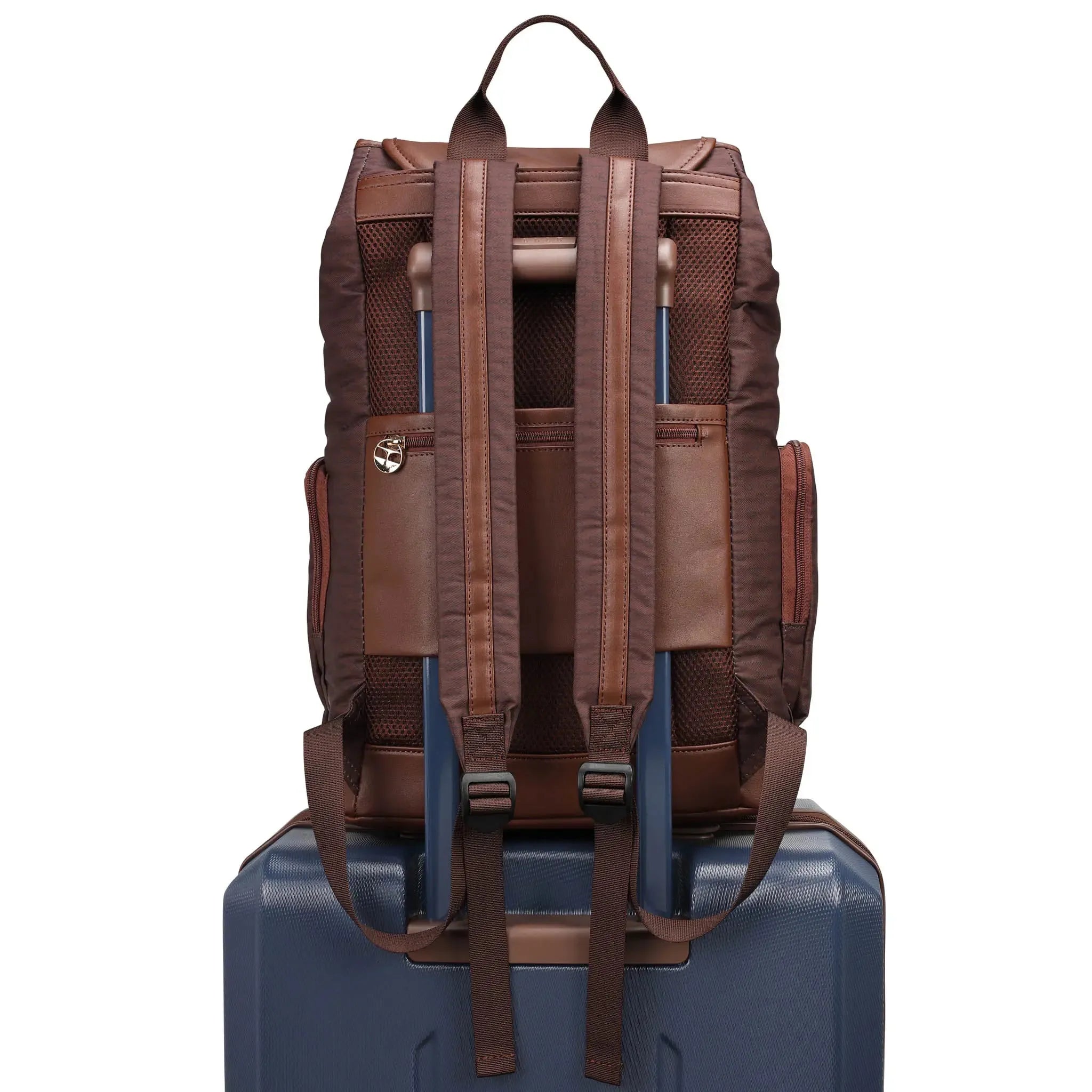 Eleganza 25L Monogram Backpack for Women & Men - Stylish Waterproof Laptop Backpack with USB Charging Port - Perfect for Travel, Work, School & Daily Commute