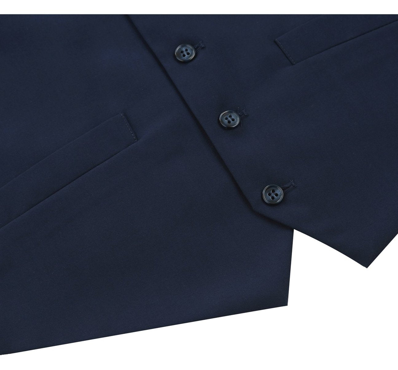Alessandro Vitello by Renoir Navy Blue Business Suit Vest - Regular Fit Dress Waistcoat for Men - Perfect for Office, Weddings & Formal Events
