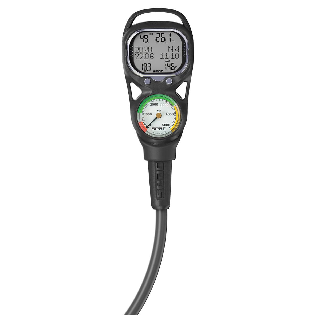 Seac Screen Dive Computer Console with SPG and Compass - Professional Scuba Diving Gear for Underwater Exploration & Safety
