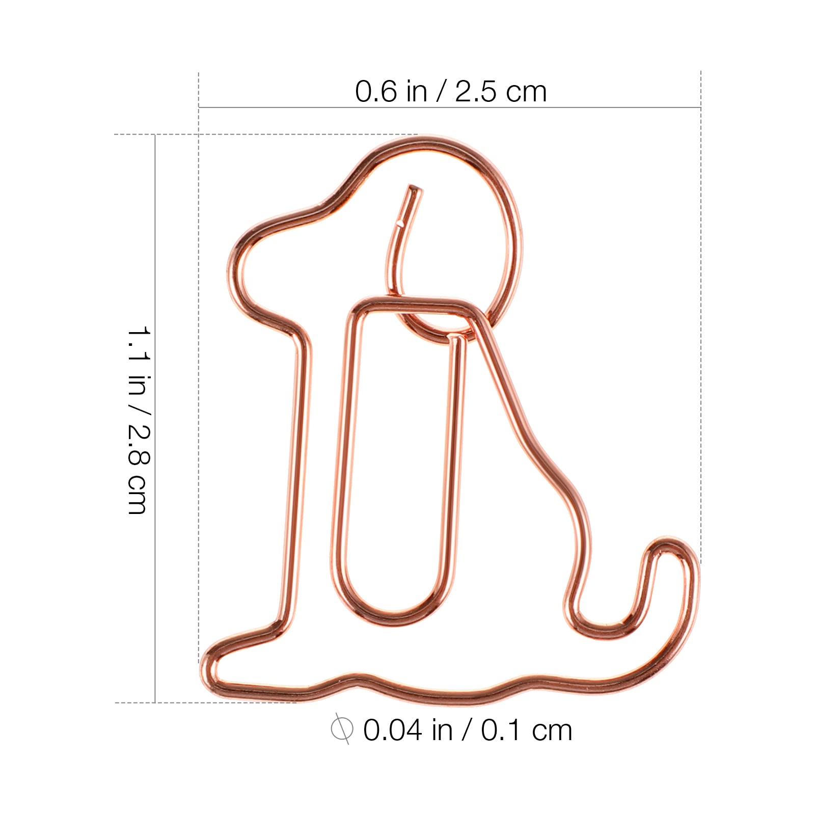 Kisangel 25pcs Colorful Animal Paper Clips - Dog Shaped Bookmark Clips for Office, School, Party Supplies | Fun Stationery for Organizing Documents, Marking Pages, and Gift Wrapping