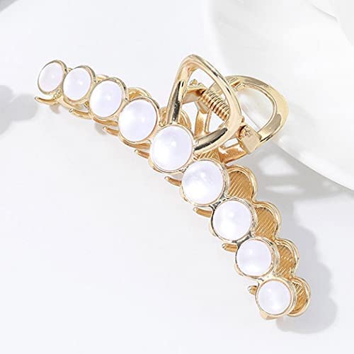 Big Box Pearl Hair Claw Clips - Strong Hold Metal Hair Jaw Clips for Women & Girls | Non-Slip Barrettes for Thick Hair | Perfect Birthday, Business, Christmas & Thanksgiving Gifts | Great for Office, Party & Everyday Use