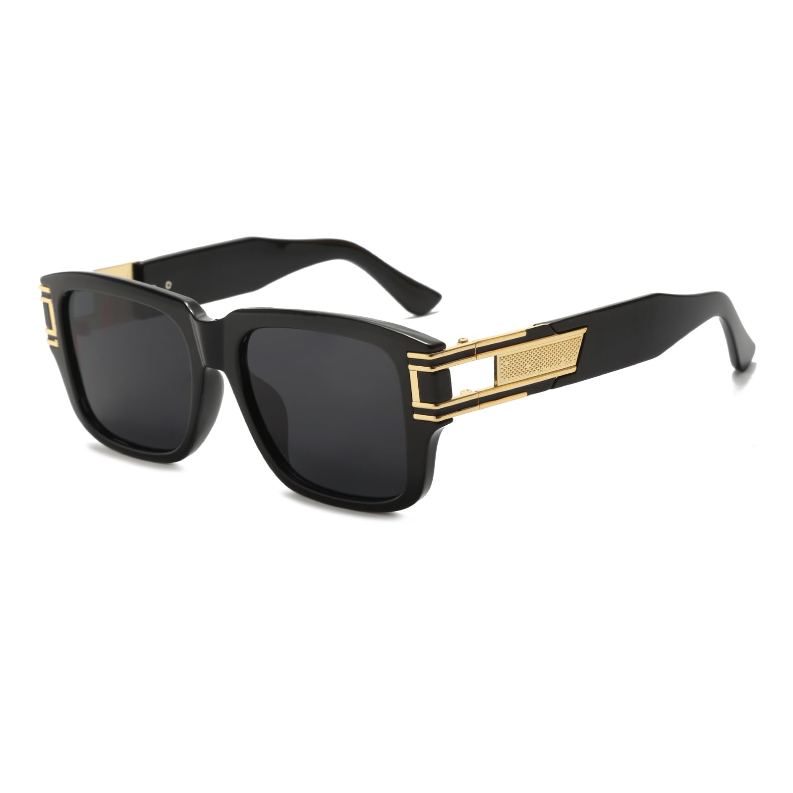 Stylish Retro Square Sunglasses for Women & Men - UV400 Protection Oversized Vintage Rectangle Sun Glasses - Perfect for Beach, Driving & Outdoor Activities