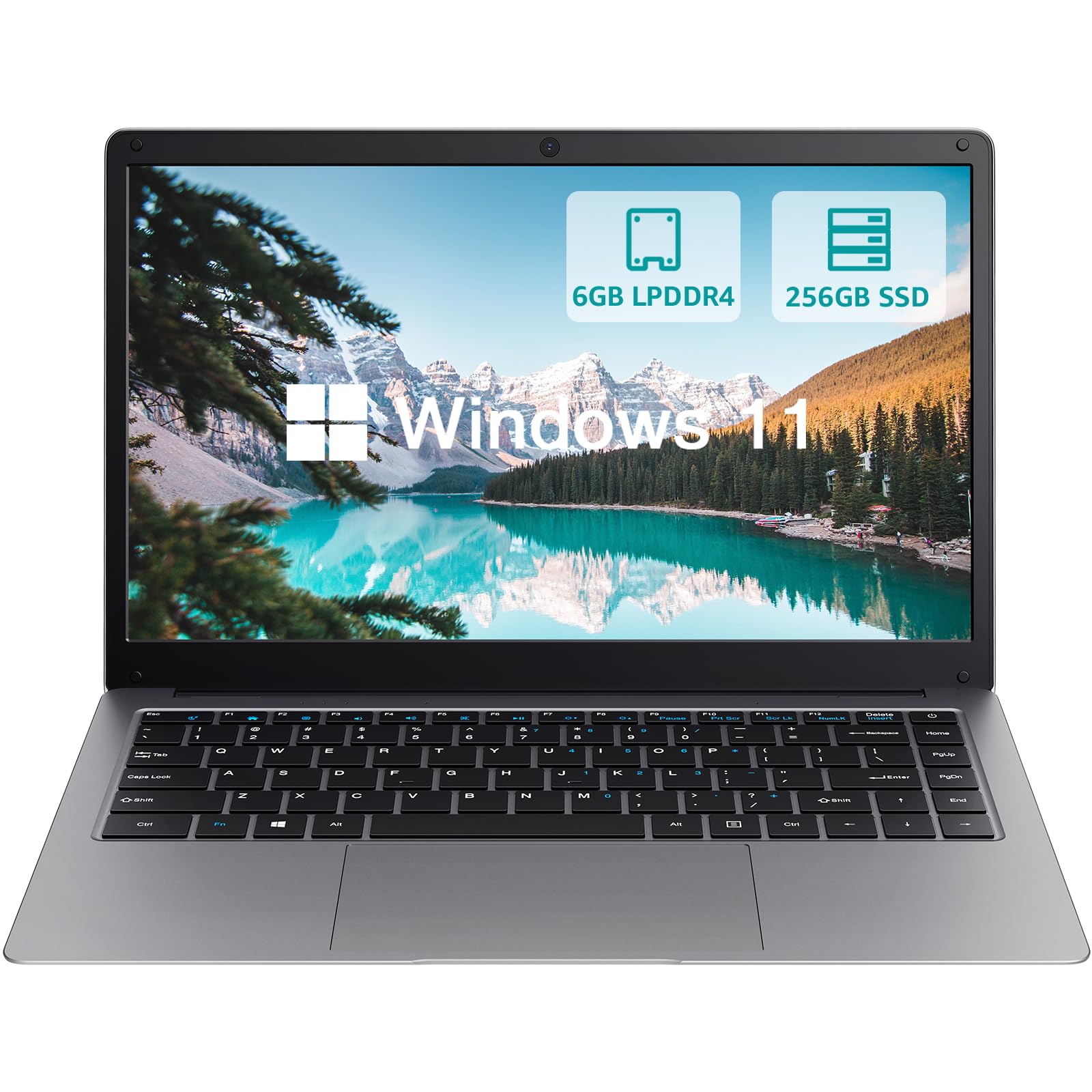 Tulasi 14 Inch Laptop - 6GB RAM, 256GB SSD, Windows 11, Intel Celeron J4005 Processor, WiFi & Bluetooth, Long Battery Life, Expandable to 1TB - Perfect for Work, Study & Entertainment