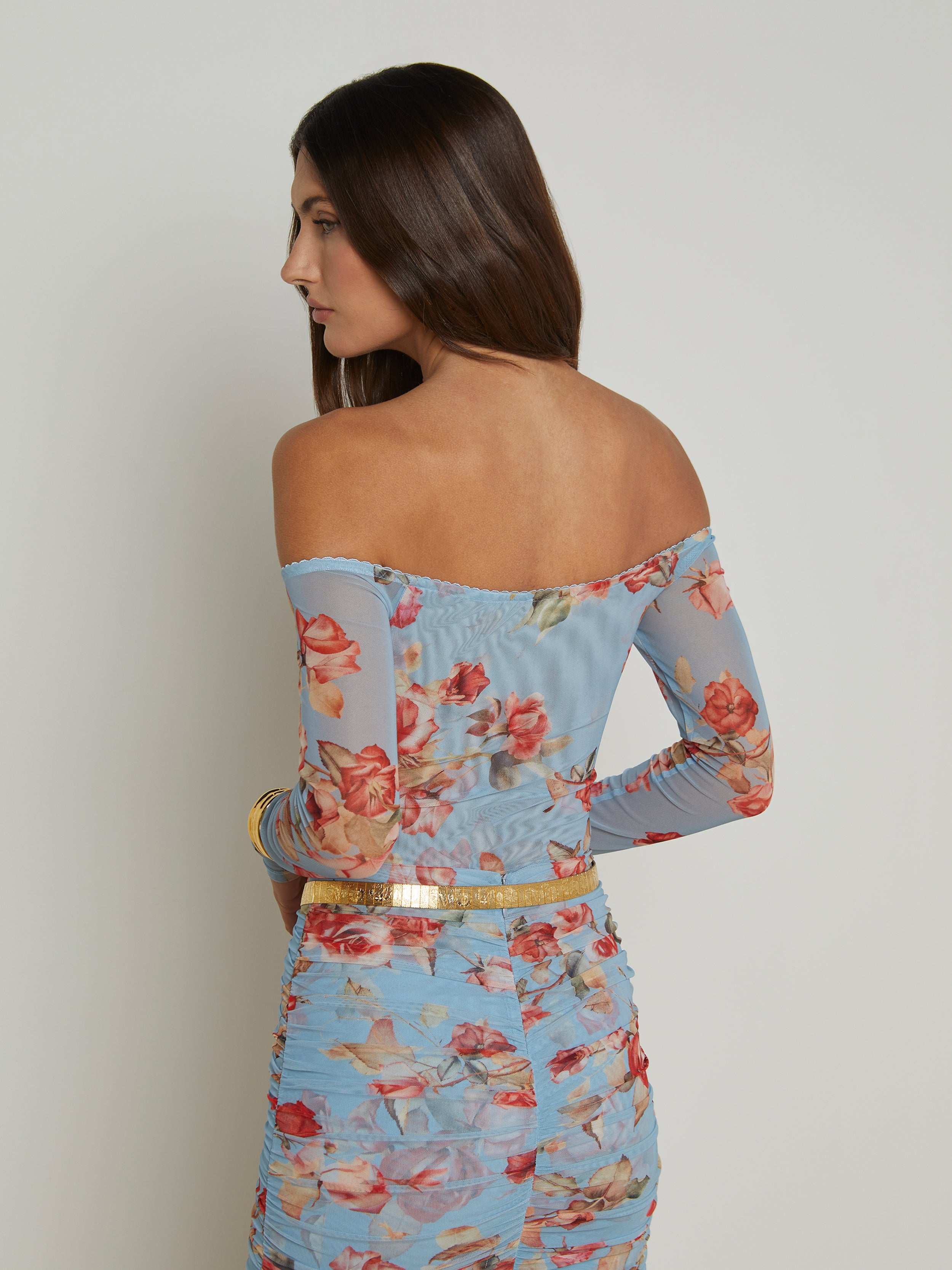 Peony Off The Shoulder Bodysuit for Women - Floral Lace Romper Jumpsuit with Short Sleeves - Perfect for Summer Parties, Date Nights & Beach Vacations