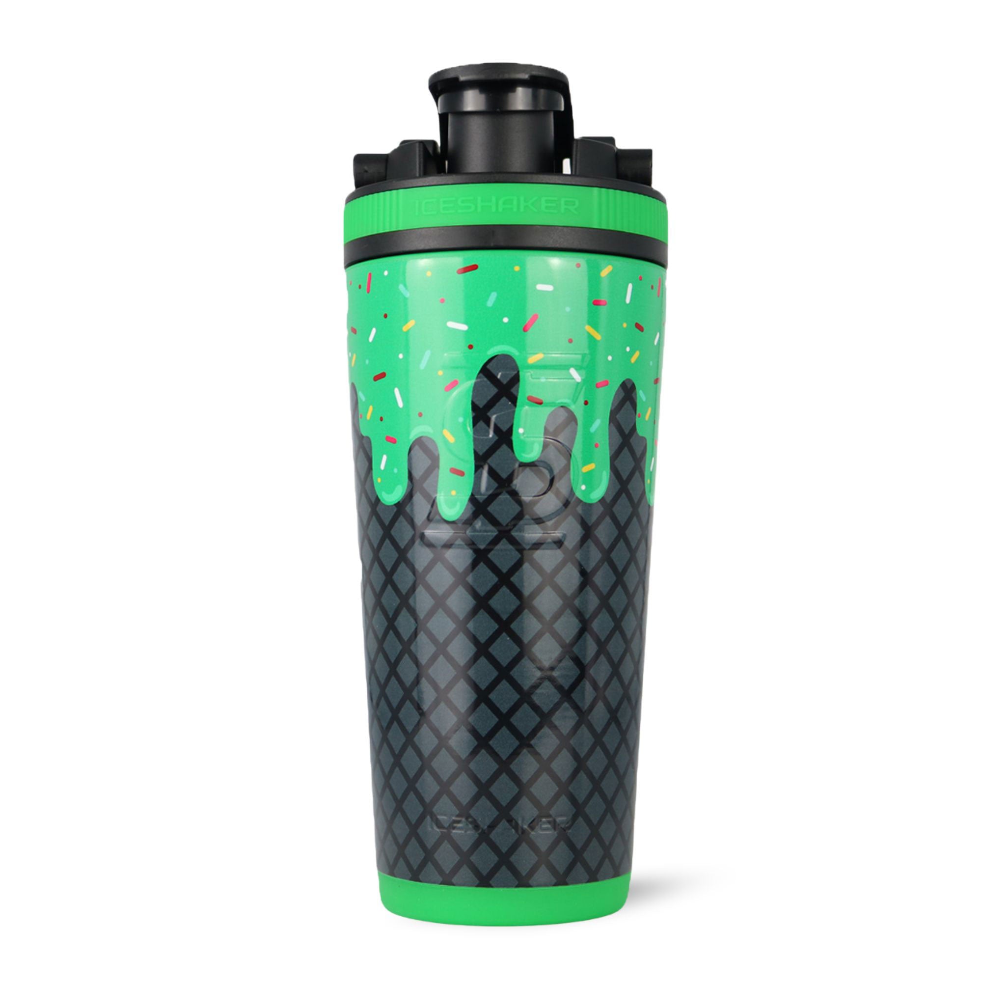 26oz Insulated Stainless Steel Ice Shaker Bottle with Dragon Drip Design - Perfect for Gym, Workouts, and Outdoor Sports