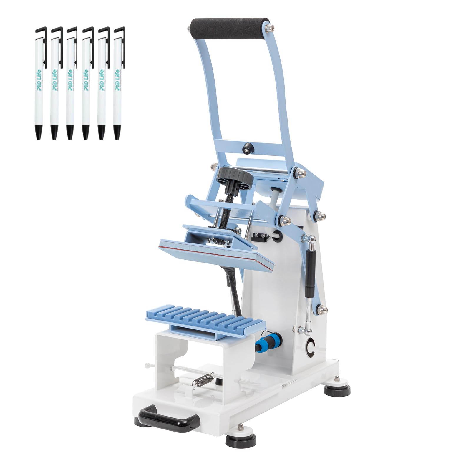PYD Life Pen Heat Press Machine for Sublimation Printing - Bulk 10-Pack Blank Pens for Custom Logo & Pattern Designs - Perfect for Promotional Gifts, Corporate Branding & DIY Craft Projects