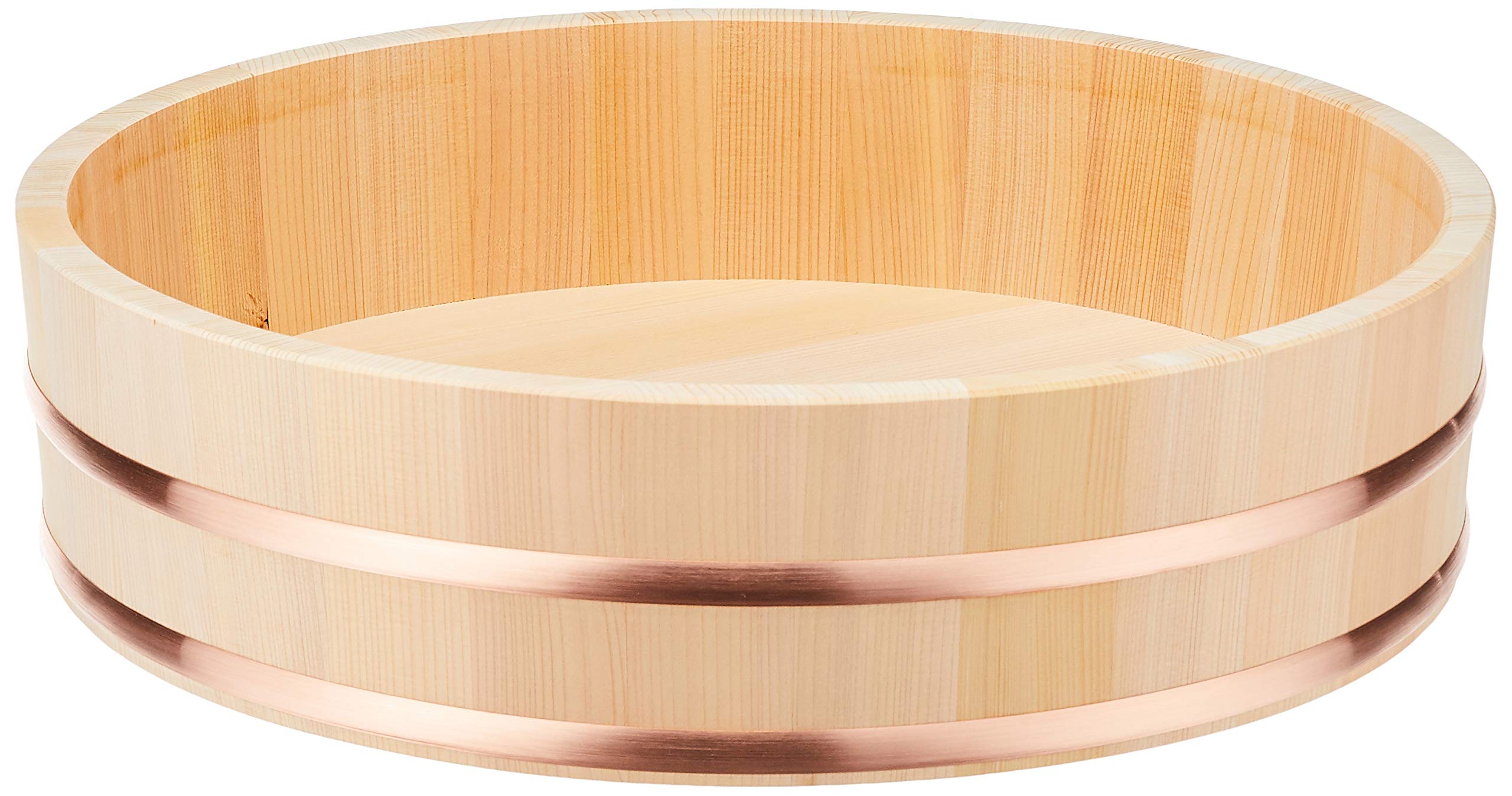 Premium Kotobuki X Hangiri Extra Large Sushi Rice Mixing Tub - Natural Wood Sushi Making Bowl for Professional Chefs & Home Cooking - Perfect for Sushi Rice Preparation, Vinegar Mixing & Japanese Cuisine