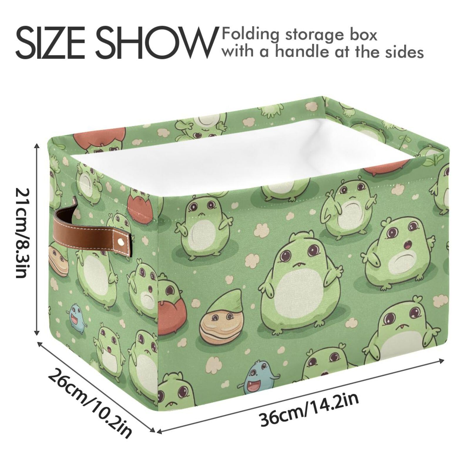Foldable Canvas Storage Baskets with Handles - 2 Pack Rectangle Fabric Organizer Box for Clothes, Home & Office Organization | Perfect for Closet Shelves, Bedroom Decor & Kids' Room Storage
