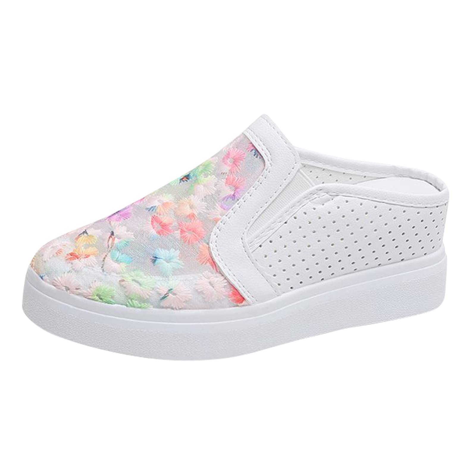 Floral Slip-On Casual Women's Shoes - Breathable Mesh Vintage Sneakers for Walking, Running & Everyday Wear | Fashionable & Comfortable for Outdoor Activities & Workouts