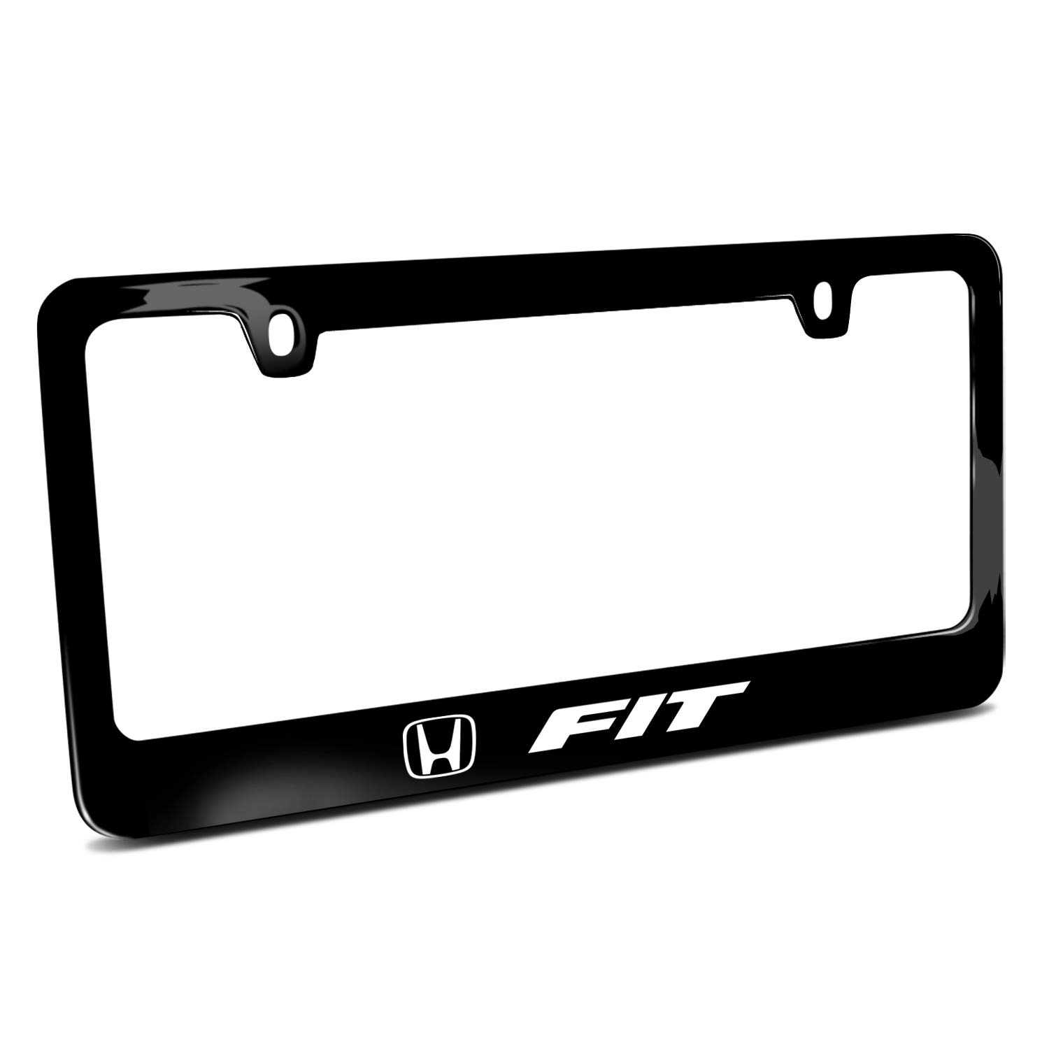 Black Metal License Plate Frame for Honda Fit - Durable & Stylish Car Accessory for Customization & Protection