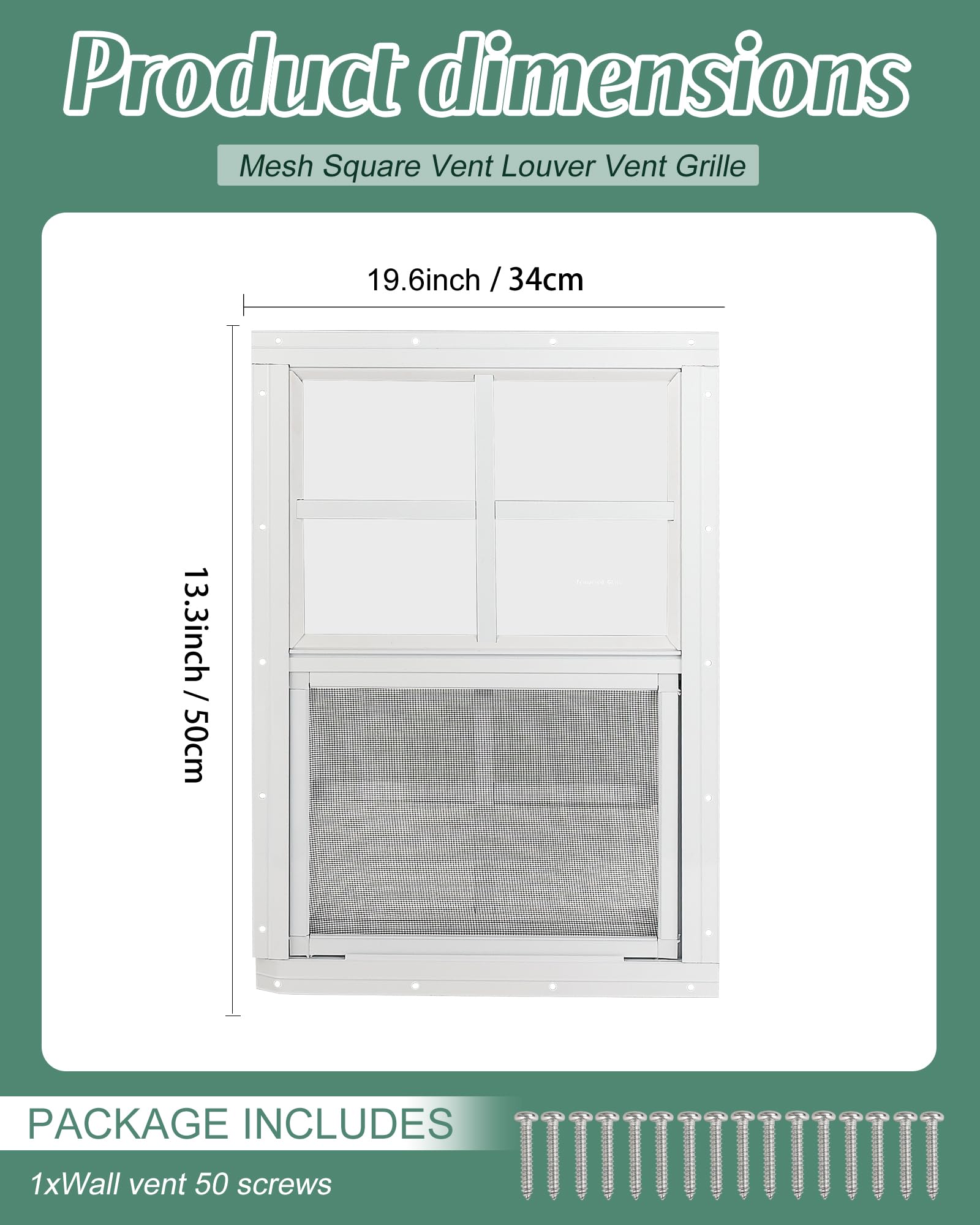 12x18 Inches Shed Window with Screen - 2 Pack Tempered Glass Small Windows for Outdoor Protection - Ideal for Sheds, Chicken Coops, Playhouses & DIY Projects - Weatherproof & Durable Design for Year-Round Use