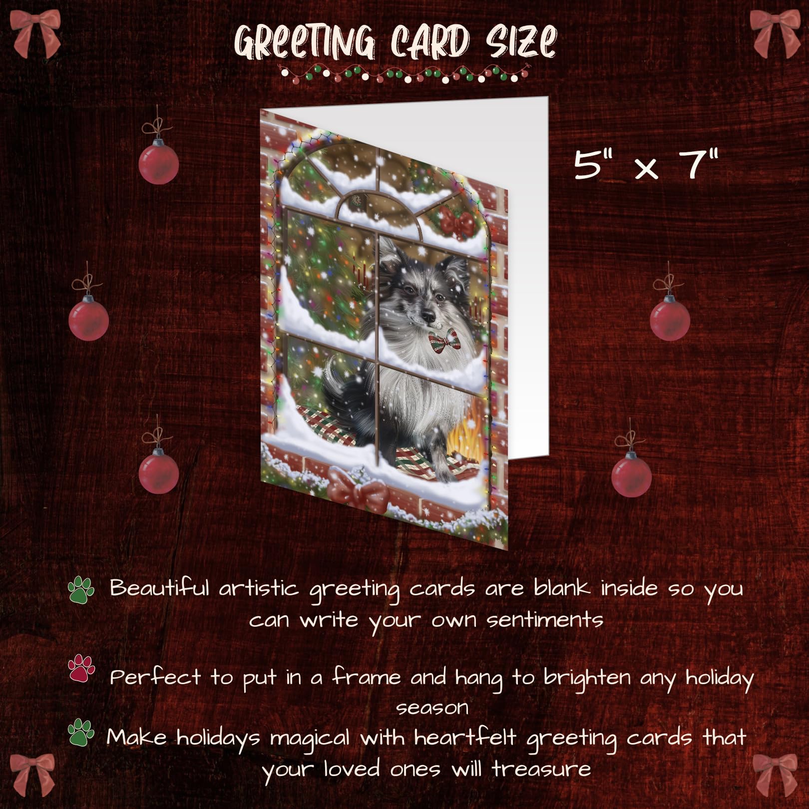 Pomeranian Dog Christmas Greeting Cards - 10 Adorable Pet Holiday Invitation Cards with Envelopes - Festive Pet Artwork for Xmas Gifts & Home Decor (GCD65867) | Perfect for Sending Holiday Wishes to Dog Lovers & Decorating Your Home
