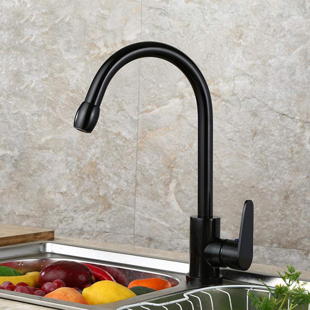 360° Rotating Single Handle Kitchen Faucet with Hot & Cold Water Mixer - Modern Pull Down Sprayer for Sink, Perfect for Cooking, Washing Dishes & Food Prep