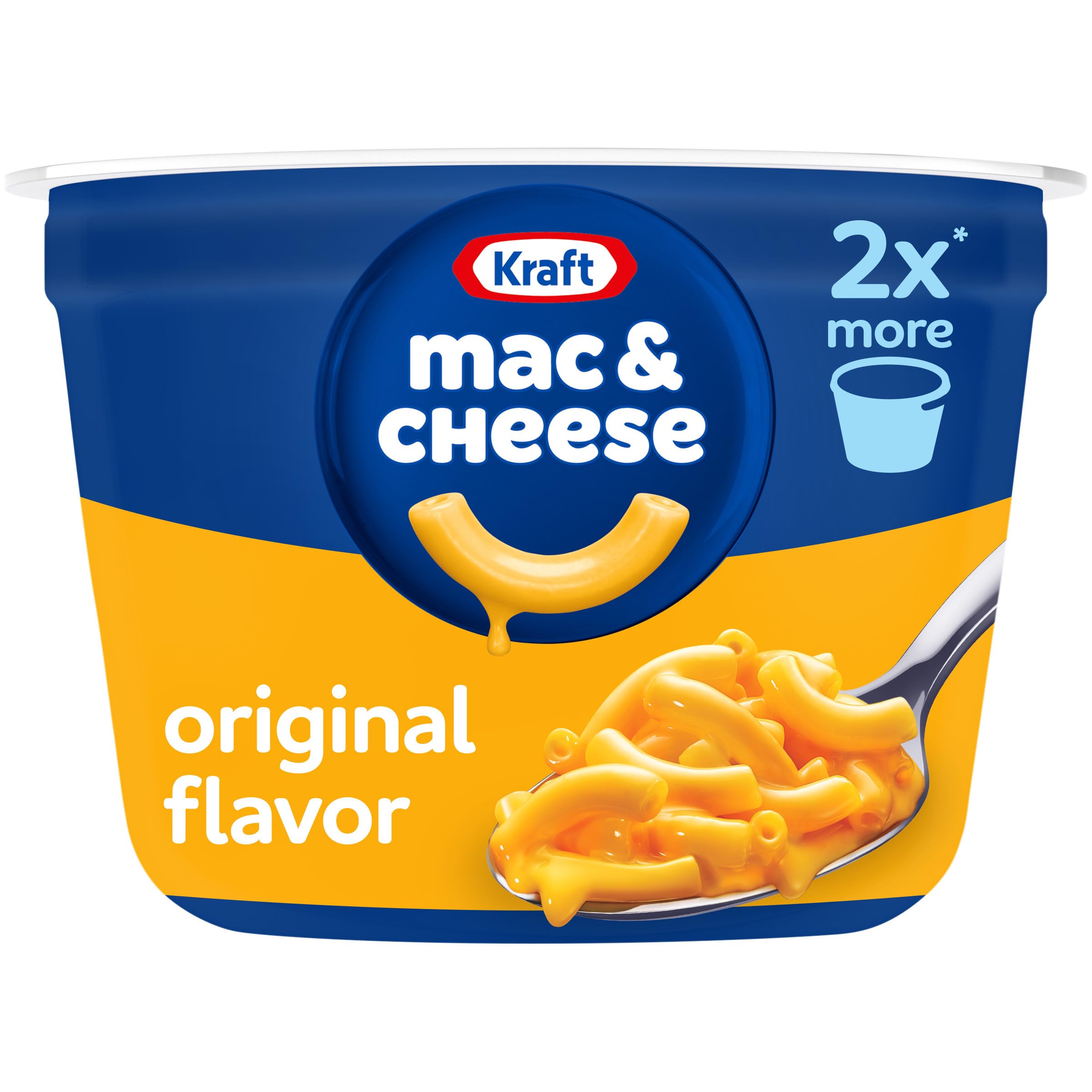 Kraft Original Mac & Cheese Dinner - Big Cup (4.1 oz) | Easy Microwave Macaroni & Cheese | Quick Lunch, Snack & On-the-Go Meals