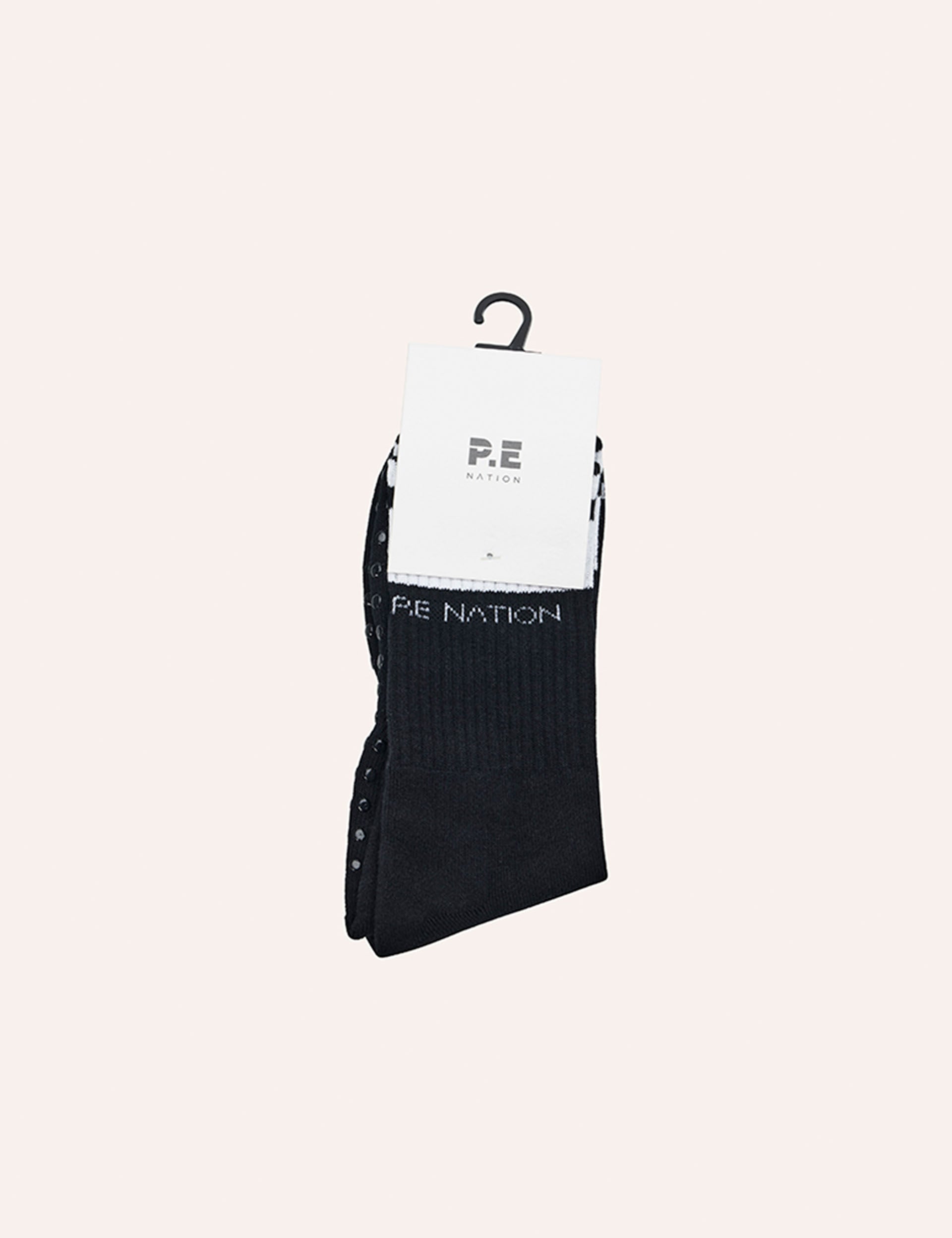 Homage Grip Crew Socks - Black | Non-Slip Athletic Socks for Running, Basketball & Workout | Comfortable Performance Socks for Men & Women