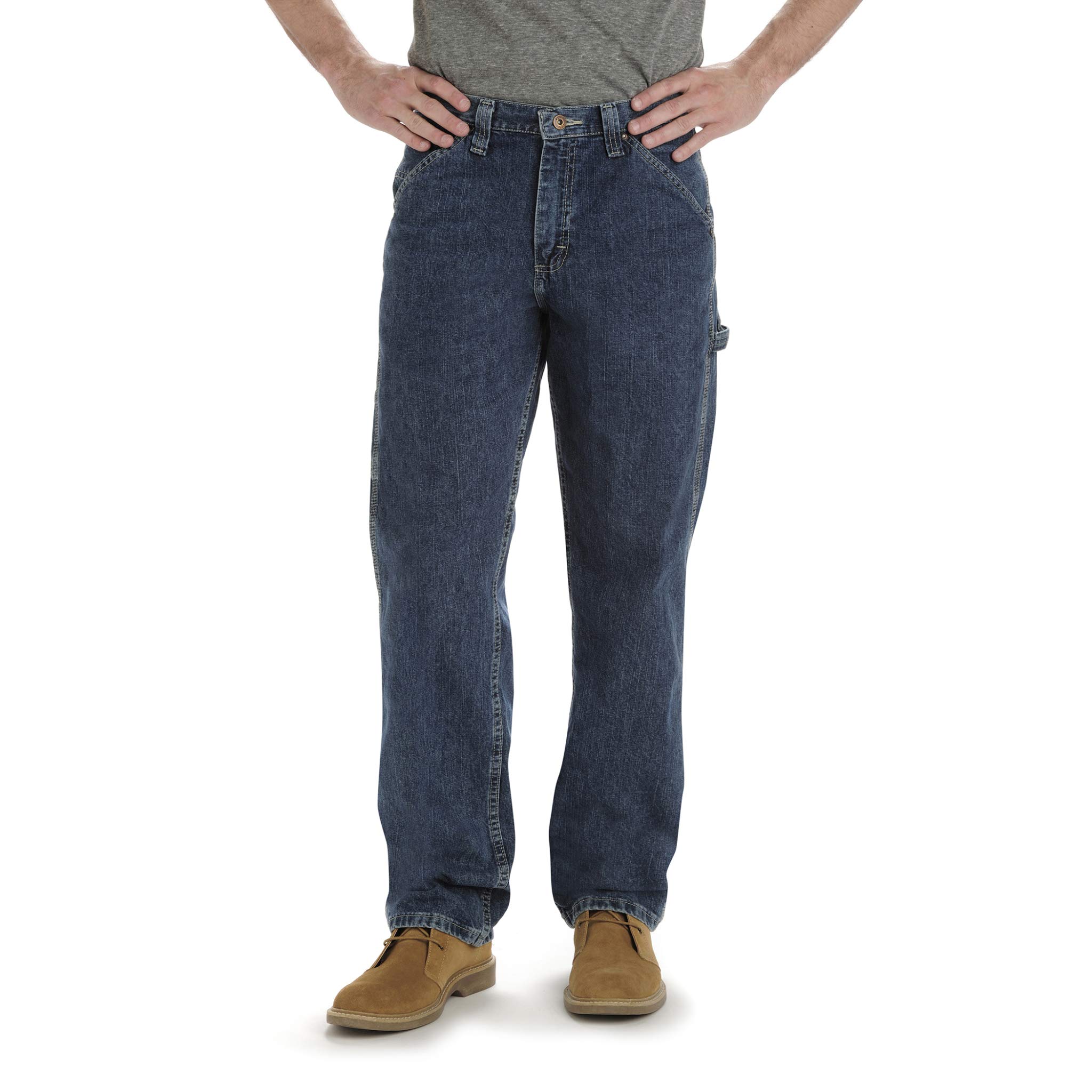 Lee Men's Big & Tall Carpenter Jeans - Relaxed Fit Work Pants for Construction & Outdoor Activities | Durable Denim for Tall Men