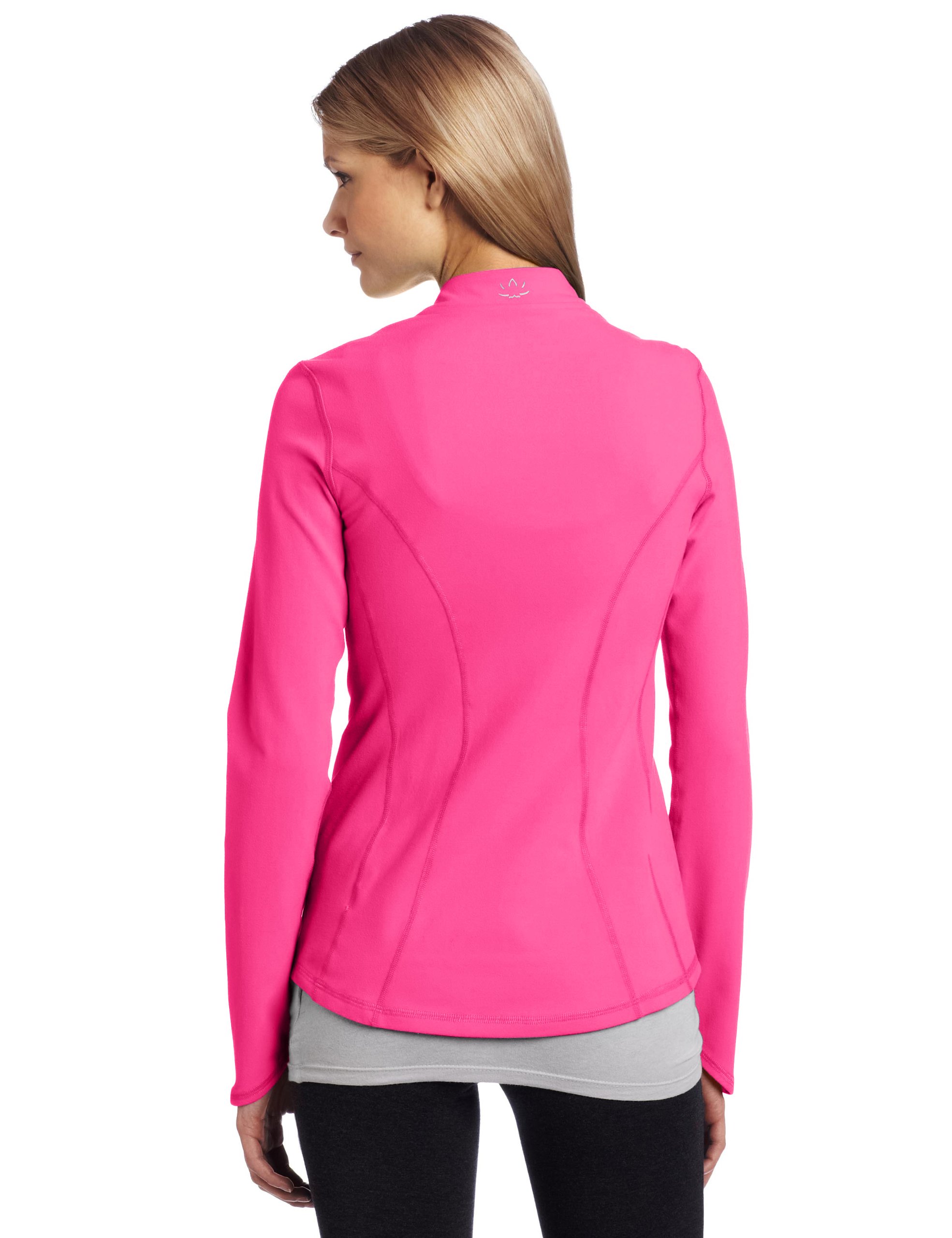 Women's Stylish Curved Jacket - Electric Pink, Size Small | Trendy Outerwear for Casual Outings & Date Nights