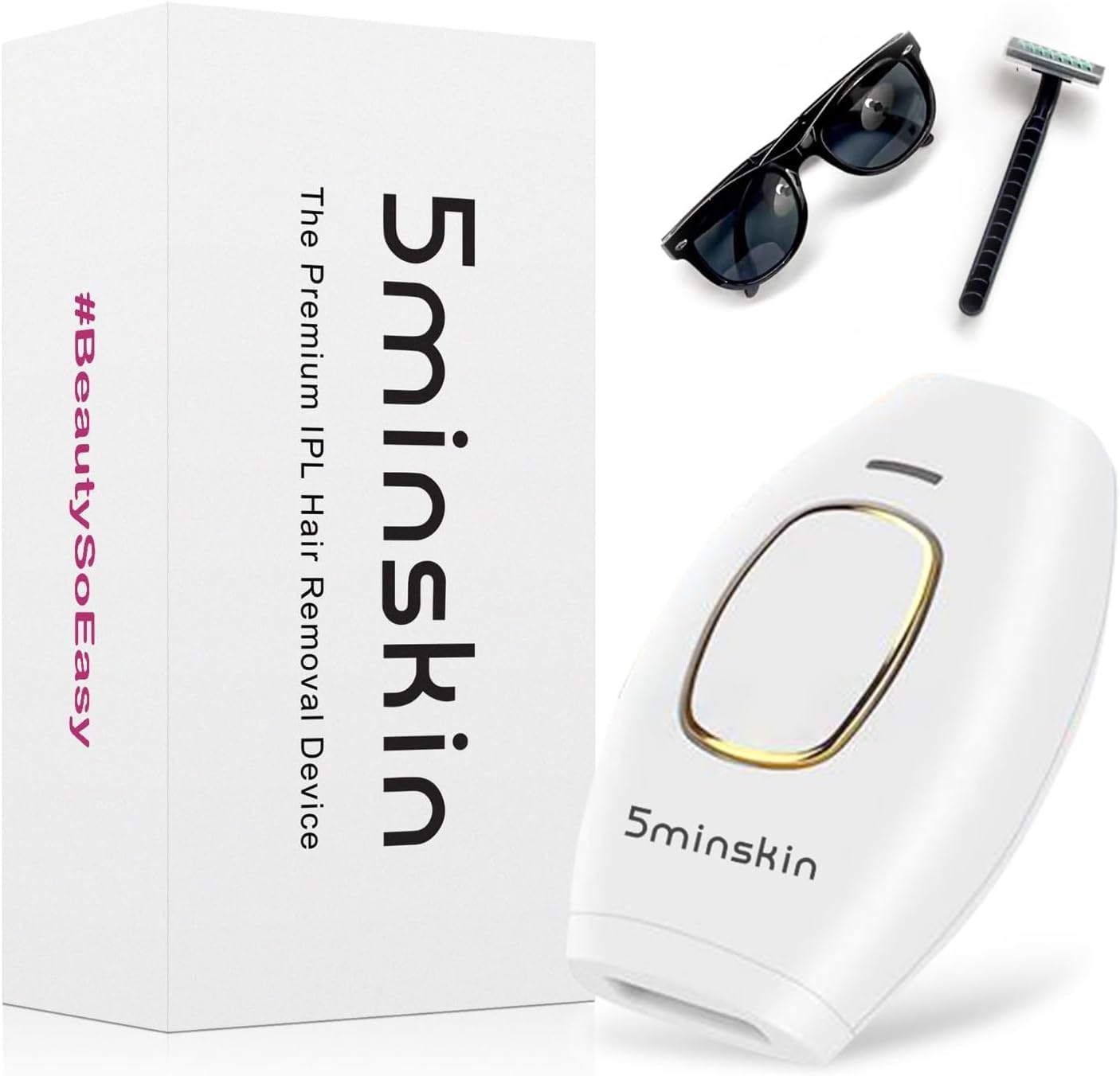 Permanent Hair Removal Device for Women & Men - At-Home IPL Laser Hair Remover for Face, Upper Lip, Arms, Legs, Armpits | Painless & Effective for Smooth Skin | Perfect for Pre-Wedding, Beach Vacation & Daily Skincare Routine