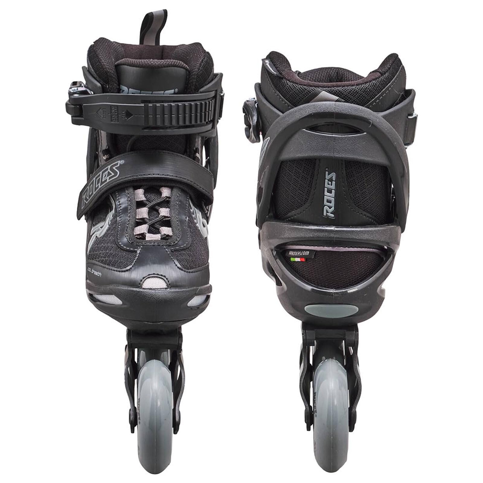 ROCES Men's 4x80mm Inline Skates - Breathable Fitness & Racing Rollerblades with Memory Buckle, Easy Entry Boots, Glass Fiber Reinforced Shell & Aluminum Frame - Perfect for Outdoor Exercise, Speed Skating & Urban Commuting