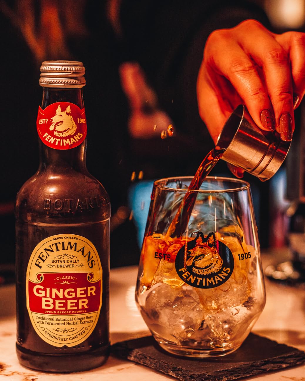 Fentimans Sparkling Ginger Beer - Premium Non-Alcoholic Craft Soda with Herbal Extracts & Natural Ingredients, Botanically Brewed - 9.3 Fl Oz (Pack of 4) - Perfect for Parties, Mocktails & Refreshing Summer Drinks