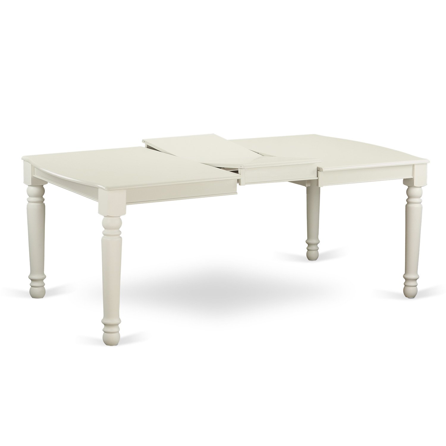 East West Furniture 5-Piece Dining Table Set with Butterfly Leaf & 4 Upholstered Chairs - 42x78 Inch Rectangle Kitchen Table in Linen White & Baby Blue - Perfect for Small Spaces, Breakfast Nooks & Cozy Family Meals