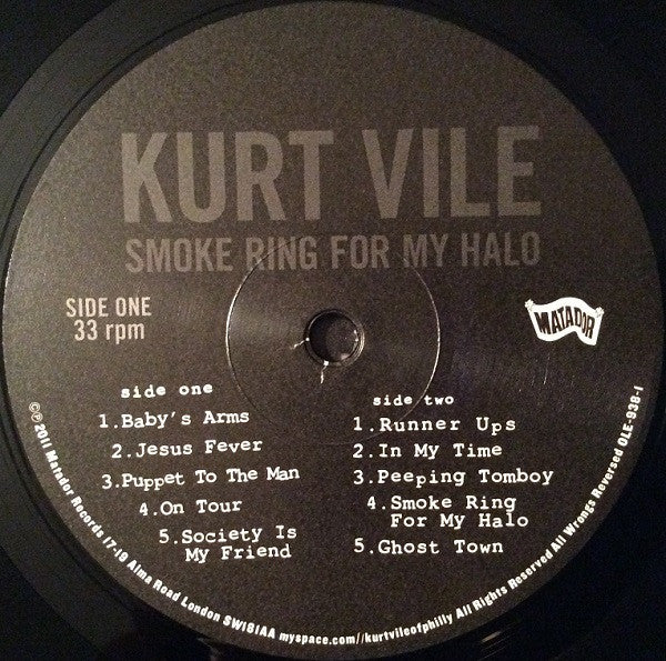 Kurt Vile - Smoke Ring For My Halo Vinyl LP Album (Near Mint NM/M Condition) - Perfect for Record Collectors & Music Enthusiasts
