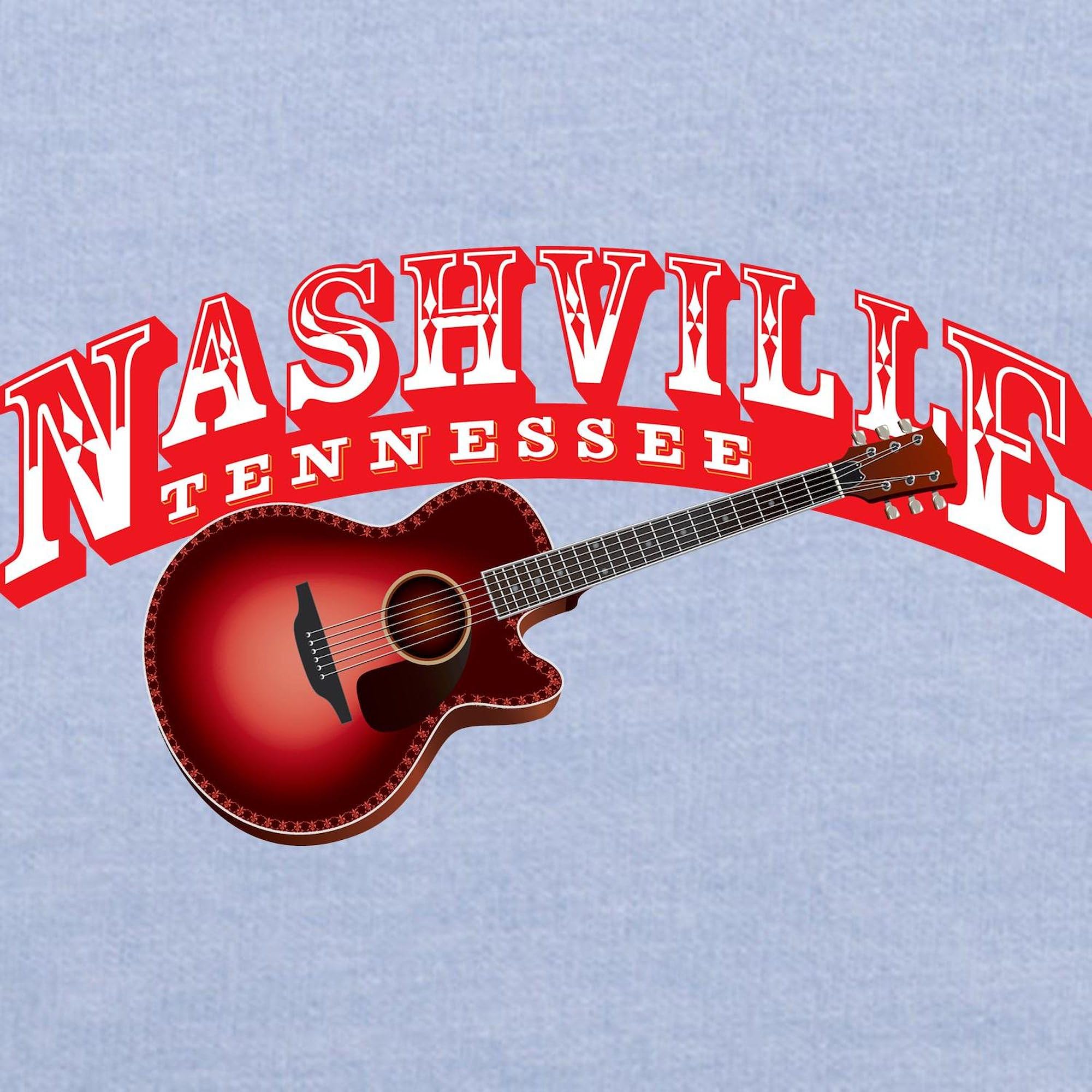 Nashville Guitar Toddler T-Shirt - 100% Cotton Cute Graphic Tee for Boys & Girls | Perfect for Music Lovers, Concerts & Casual Wear