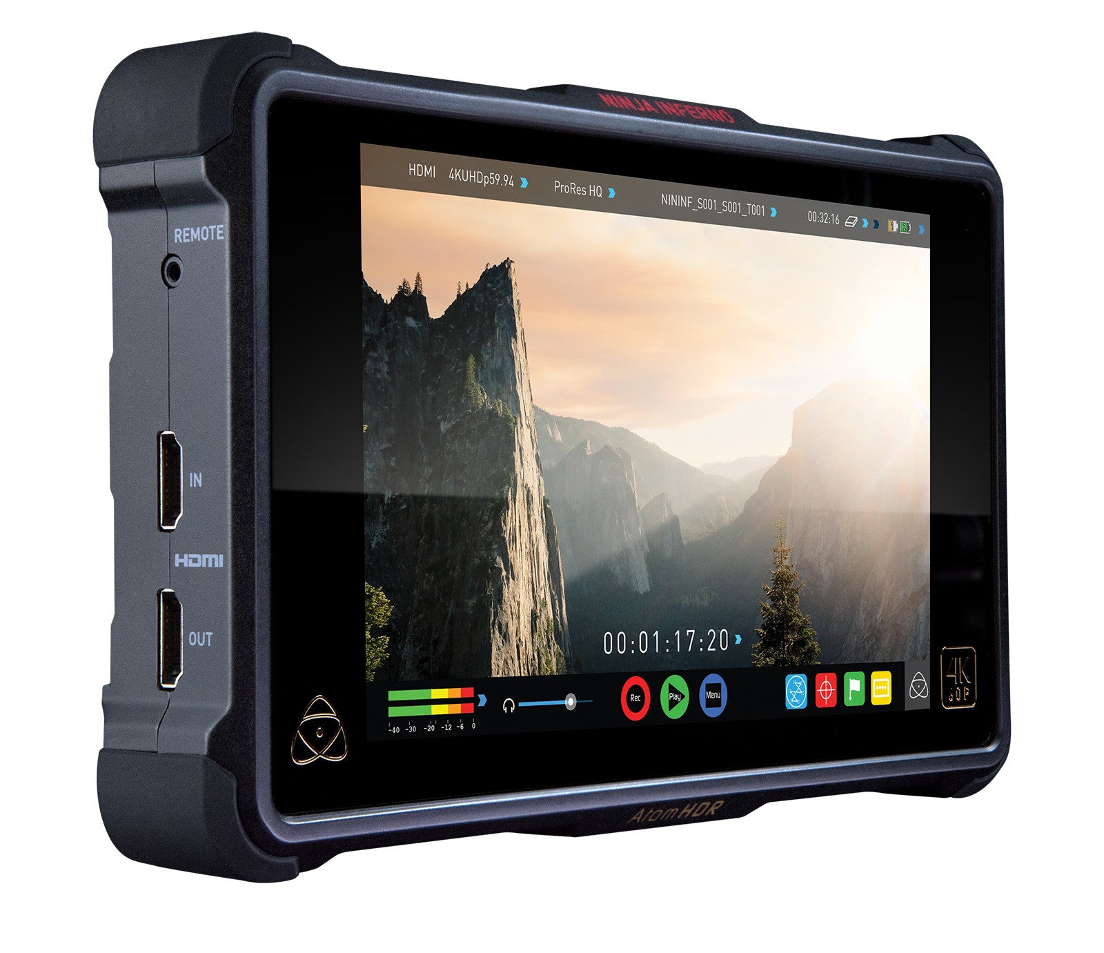 Atomos Ninja Inferno 4K HDMI HDR Video Recorder & Monitor - Professional 4K/60p Recording for DSLR, Mirrorless & Cinema Cameras (Perfect for Live Streaming, Film Production & Video Editing)