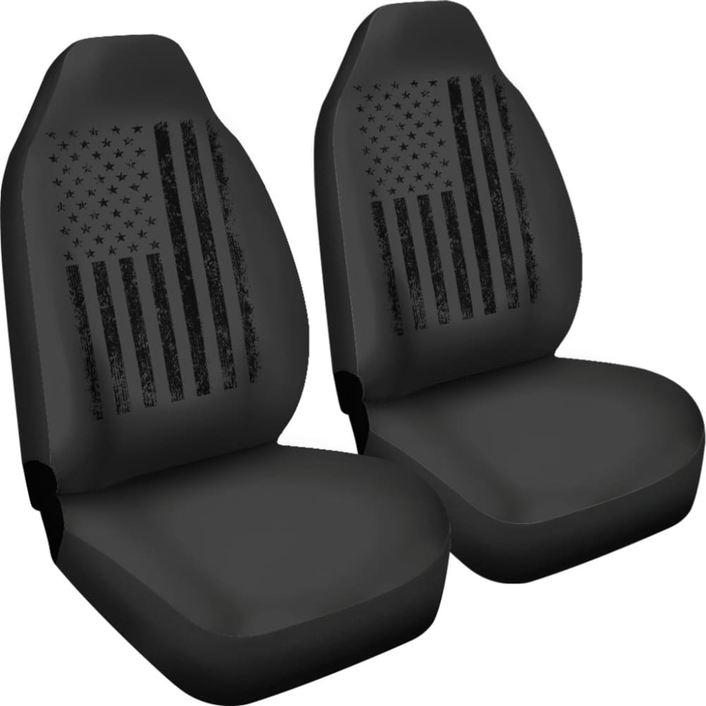 American Flag Patriotic Black Car Seat Covers - Durable USA-Themed Auto Accessories for Trucks, SUVs & Sedans - Perfect for 4th of July, Veterans Day & Patriotic Events