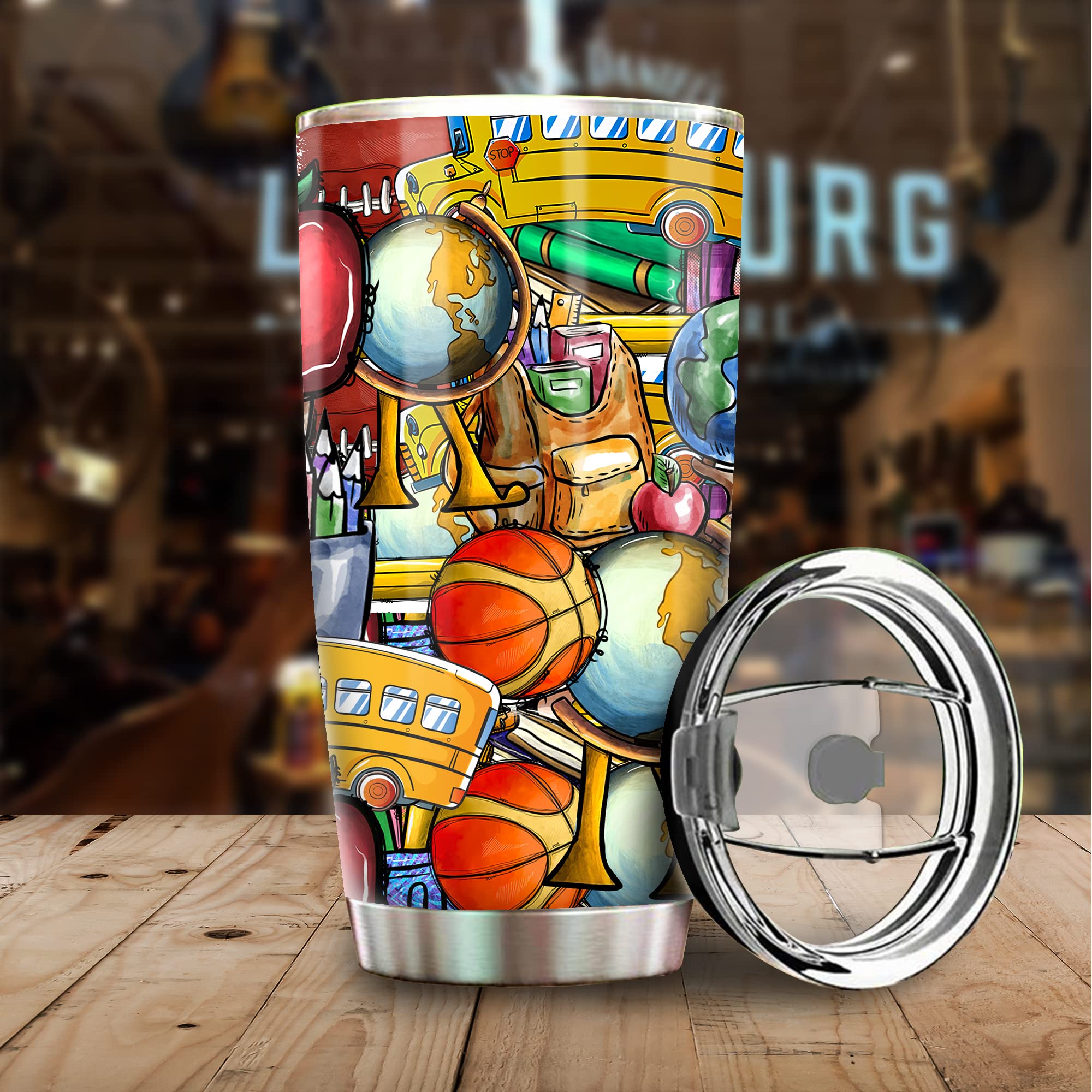 20oz Teacher Cowhide Tumbler | Insulated Stainless Steel Cup for Coffee & Tea | Perfect Teacher Appreciation Gift, Back to School Present, Thank You Gift for Educators | Great for Classroom, Office & Home Use
