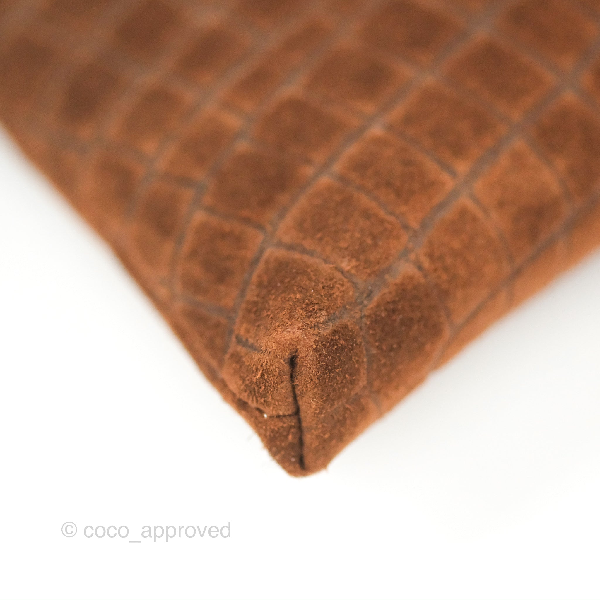 Celine Wiltern Clutch Triomphe Soft Crocodile Embossed Suede Calfskin Brown Handbag - Luxury Women's Evening Bag for Parties, Dinner Dates & Special Occasions
