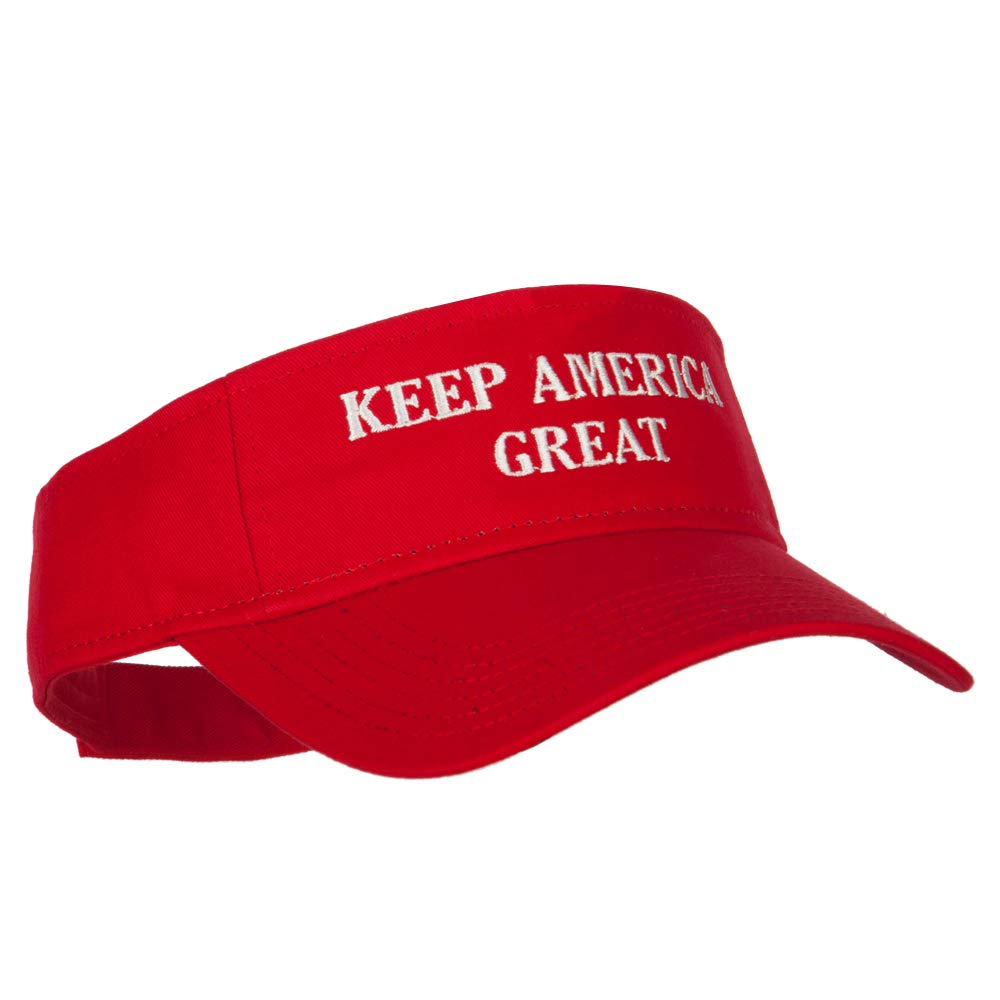 Keep America Great Embroidered Cotton Sun Visor - Patriotic Two-Line Lettering Adjustable Cap for Outdoor Activities, Golf, Fishing & Baseball