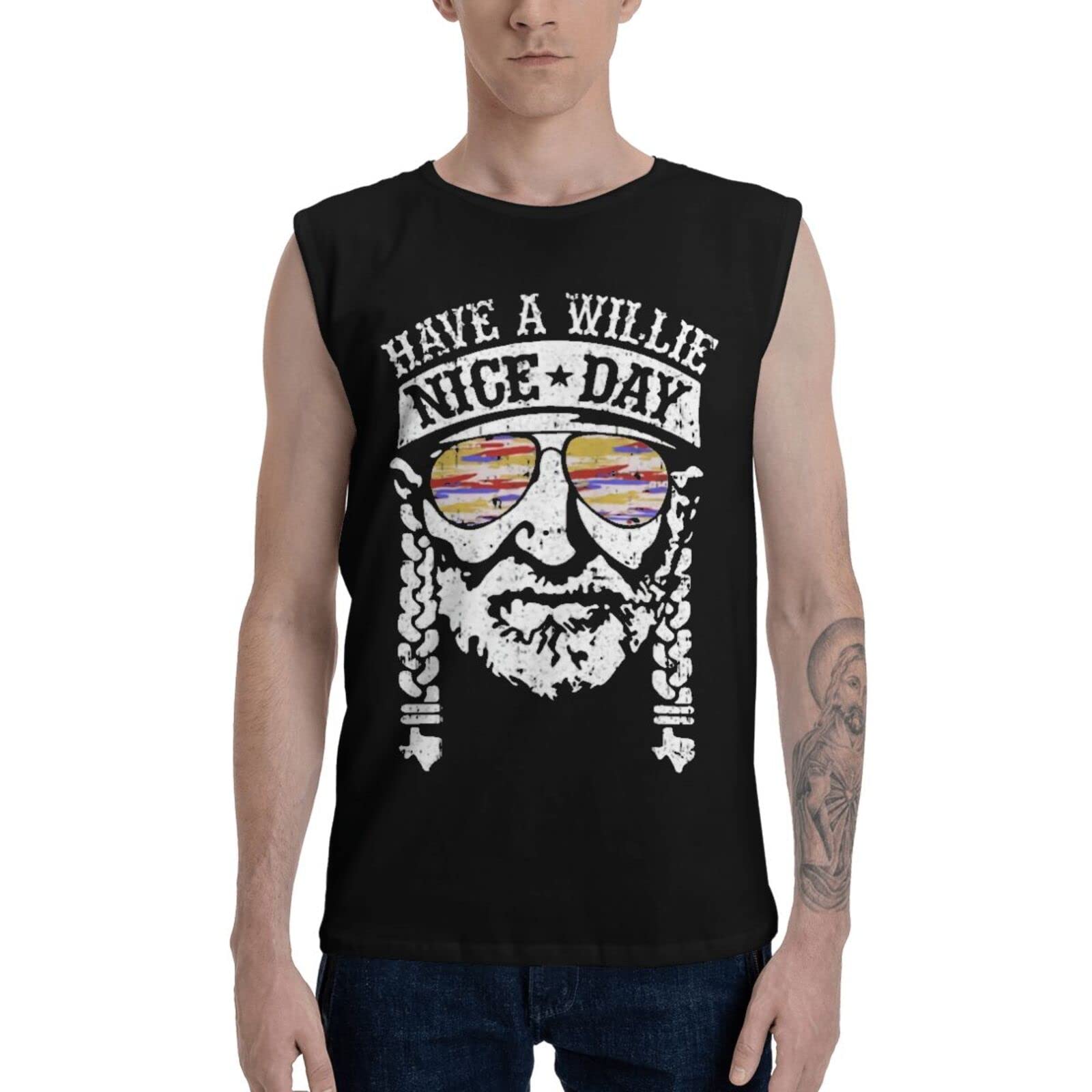 Efujlov Men's Quick Dry Sleeveless Tank Top - Breathable Workout Shirt for Gym, Running & Summer Outdoor Activities | Music Fan Fashion T-Shirt