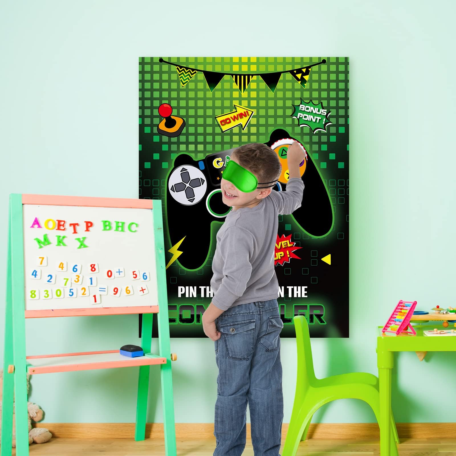 WERNNSAI Pin The Button Video Game Party Game - 21
