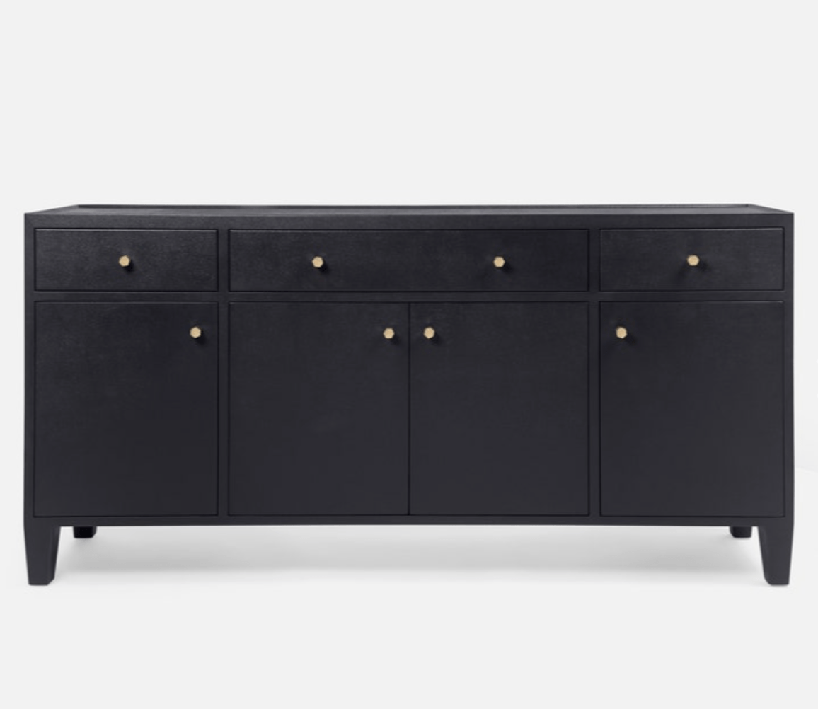 Trinidad Belgian Linen Sideboard - 3 Finish Options | Modern Buffet Cabinet for Dining Room & Living Room Storage