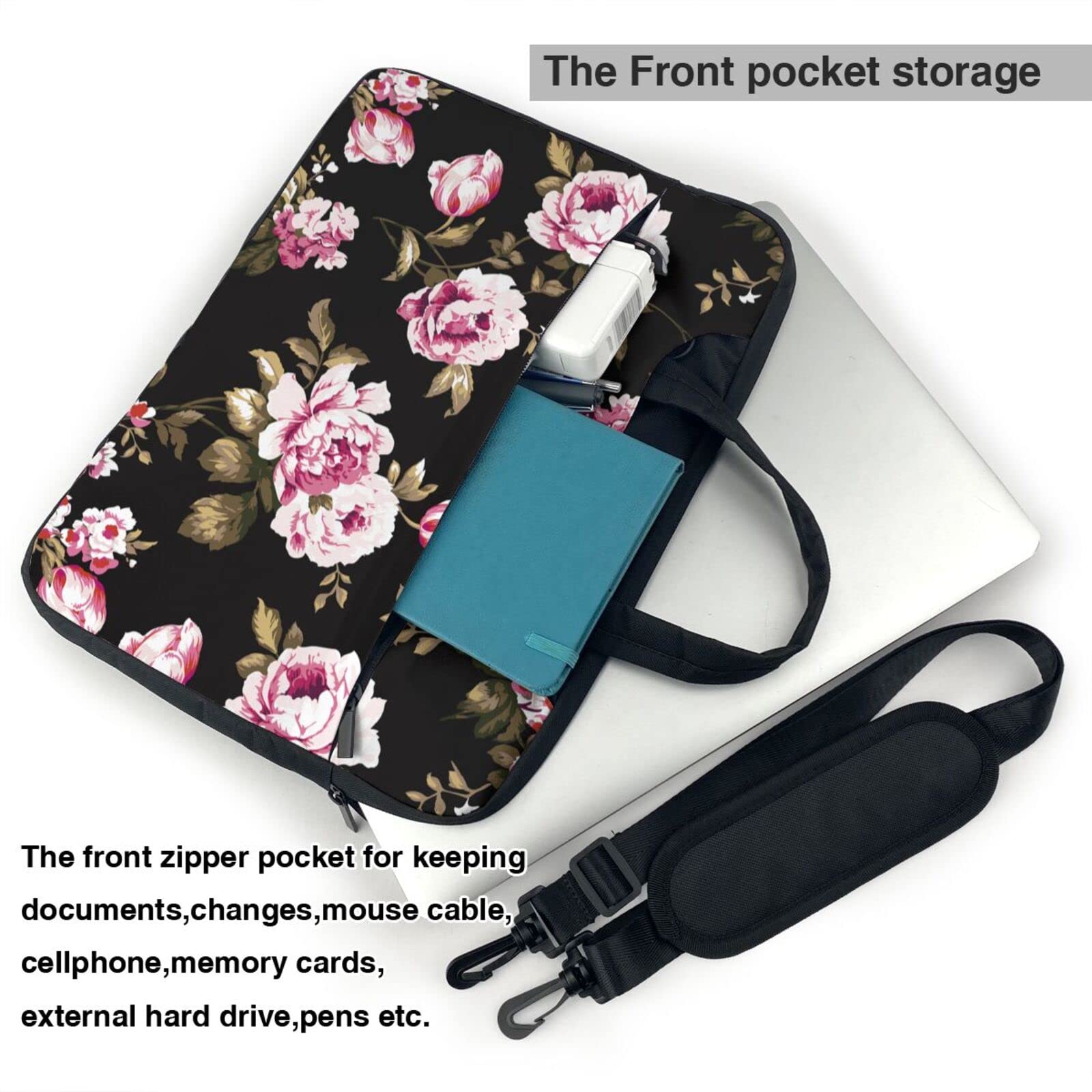Stylish Unisex Laptop Bag for 13/14/15.6 Inch Devices - Durable Messenger Briefcase with Shoulder Strap, Perfect for Work, School & Travel