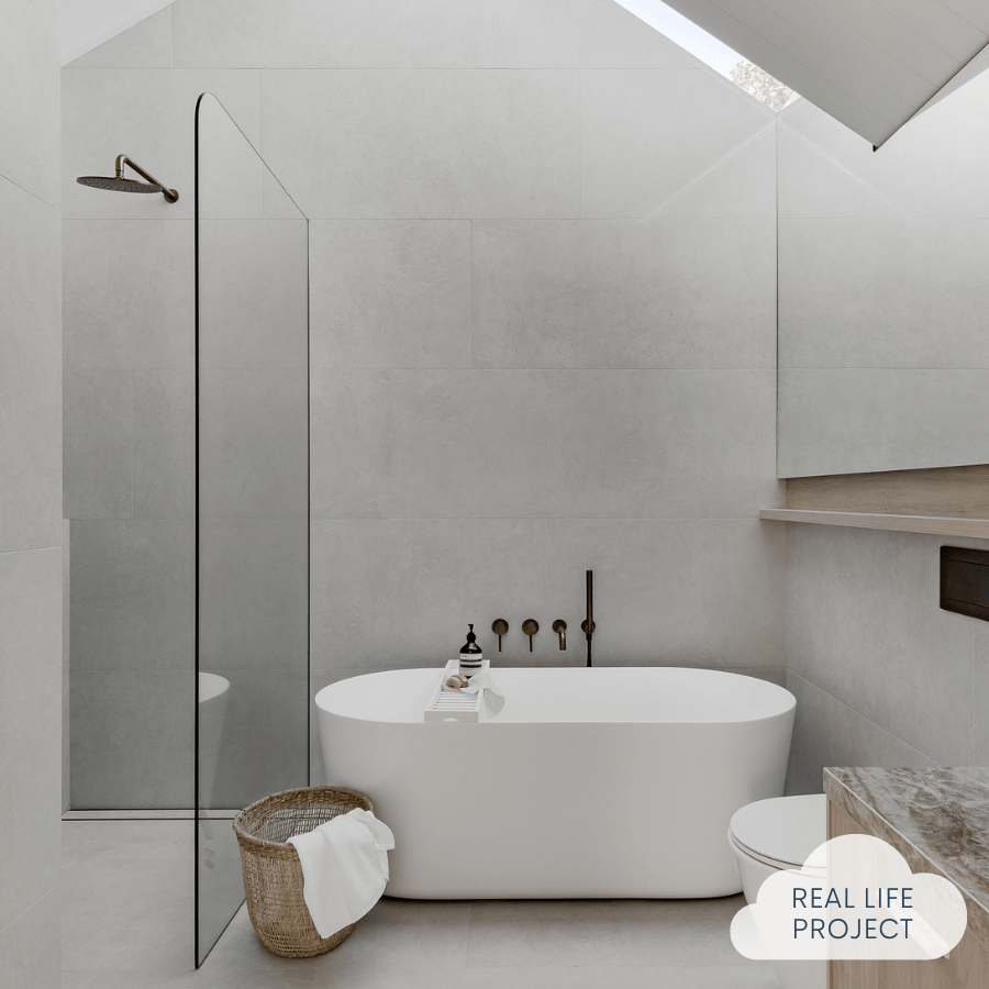 Sydney Matte White Stone Look Tile - Premium Porcelain Floor & Wall Tile for Kitchen, Bathroom, Shower, and Backsplash
